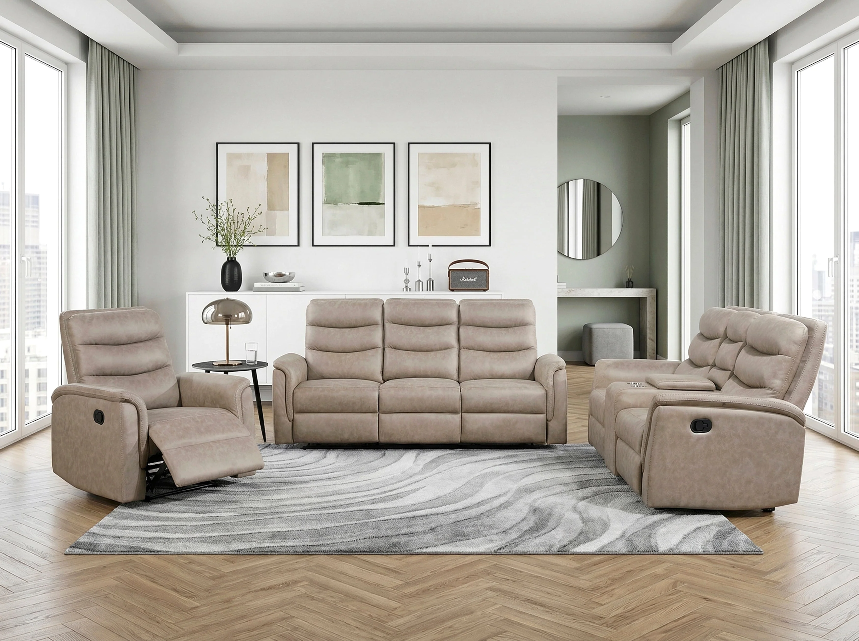 Metric Taupe Reclining Chair - Image 12