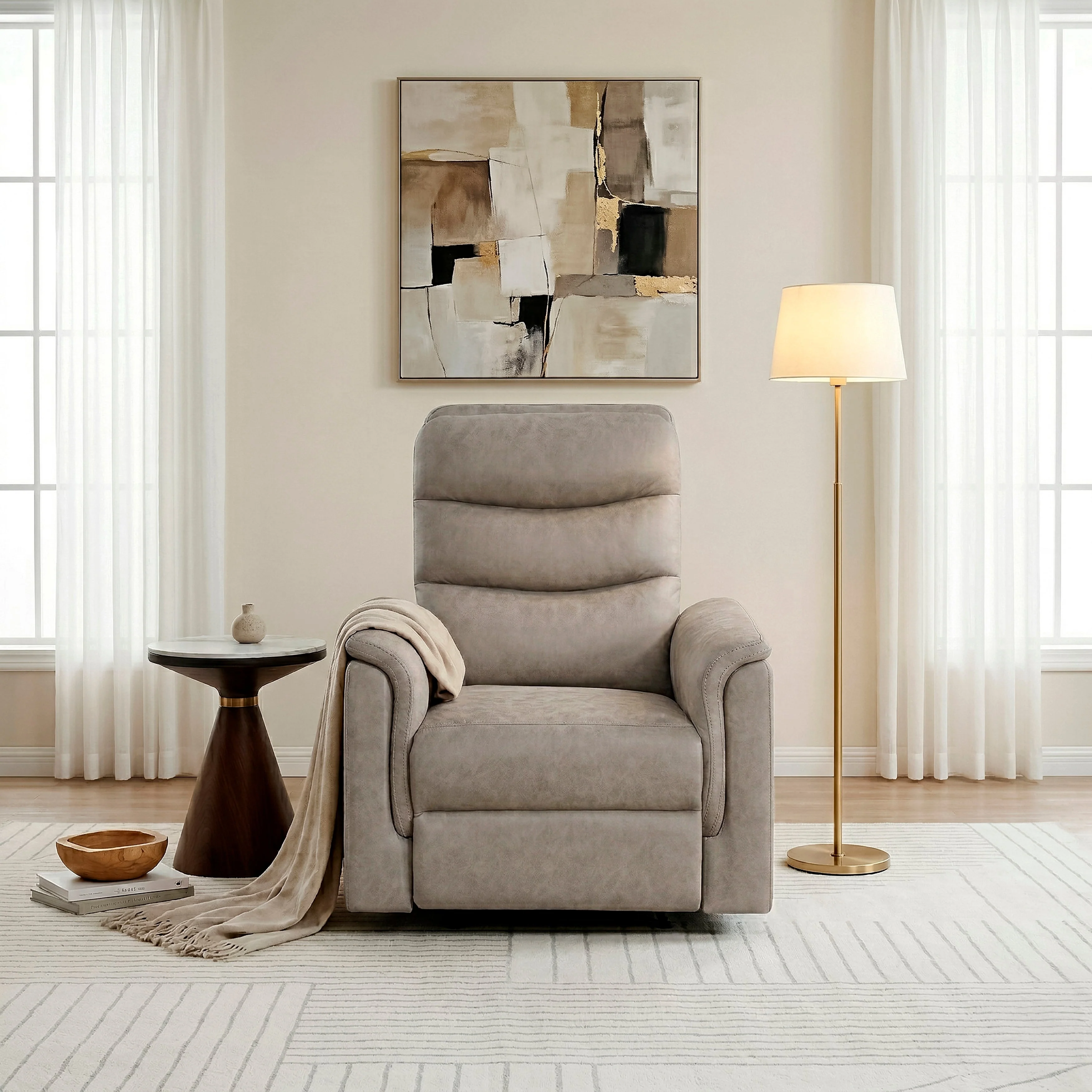 Metric Taupe Reclining Chair - Image 14