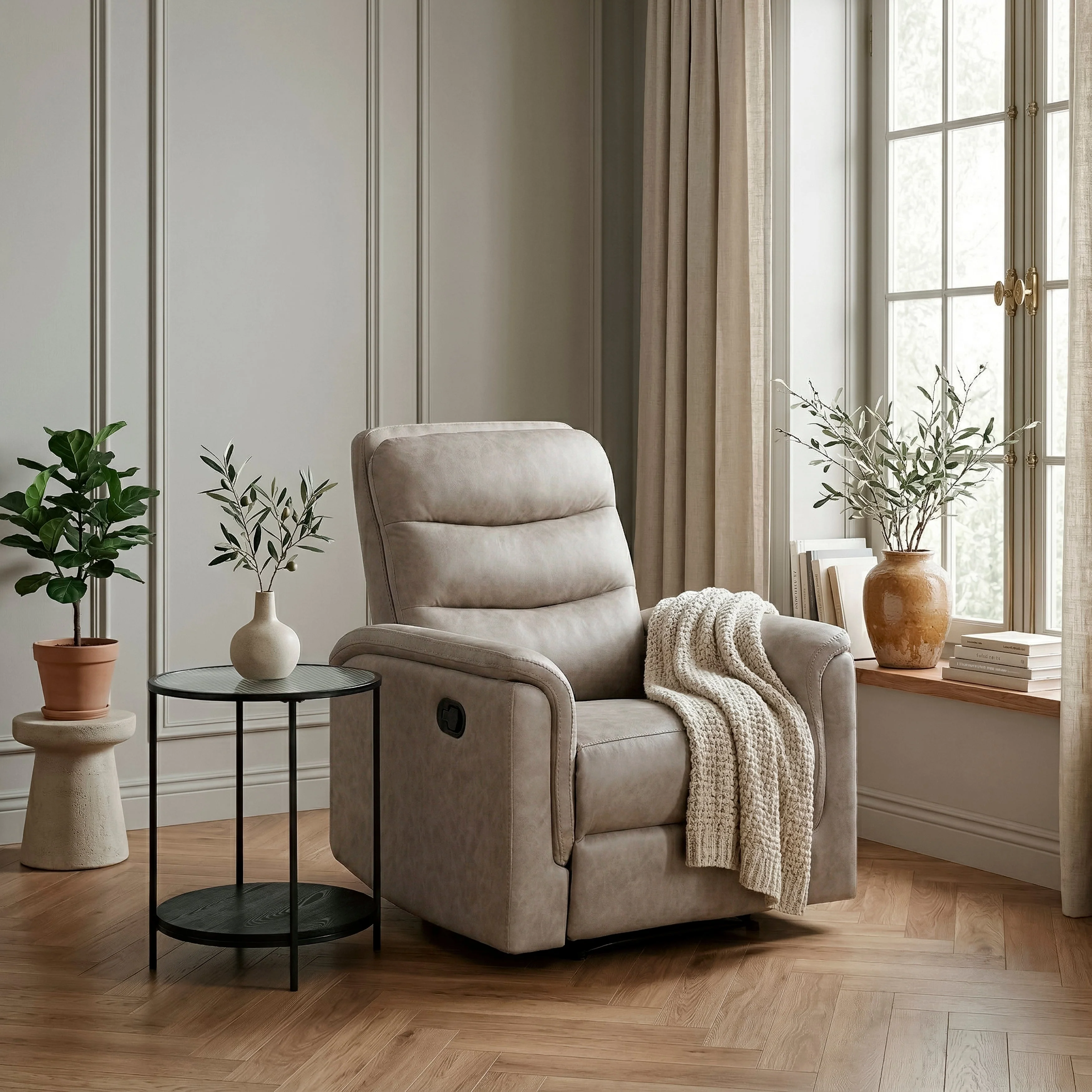 Metric Taupe Reclining Chair - Image 15