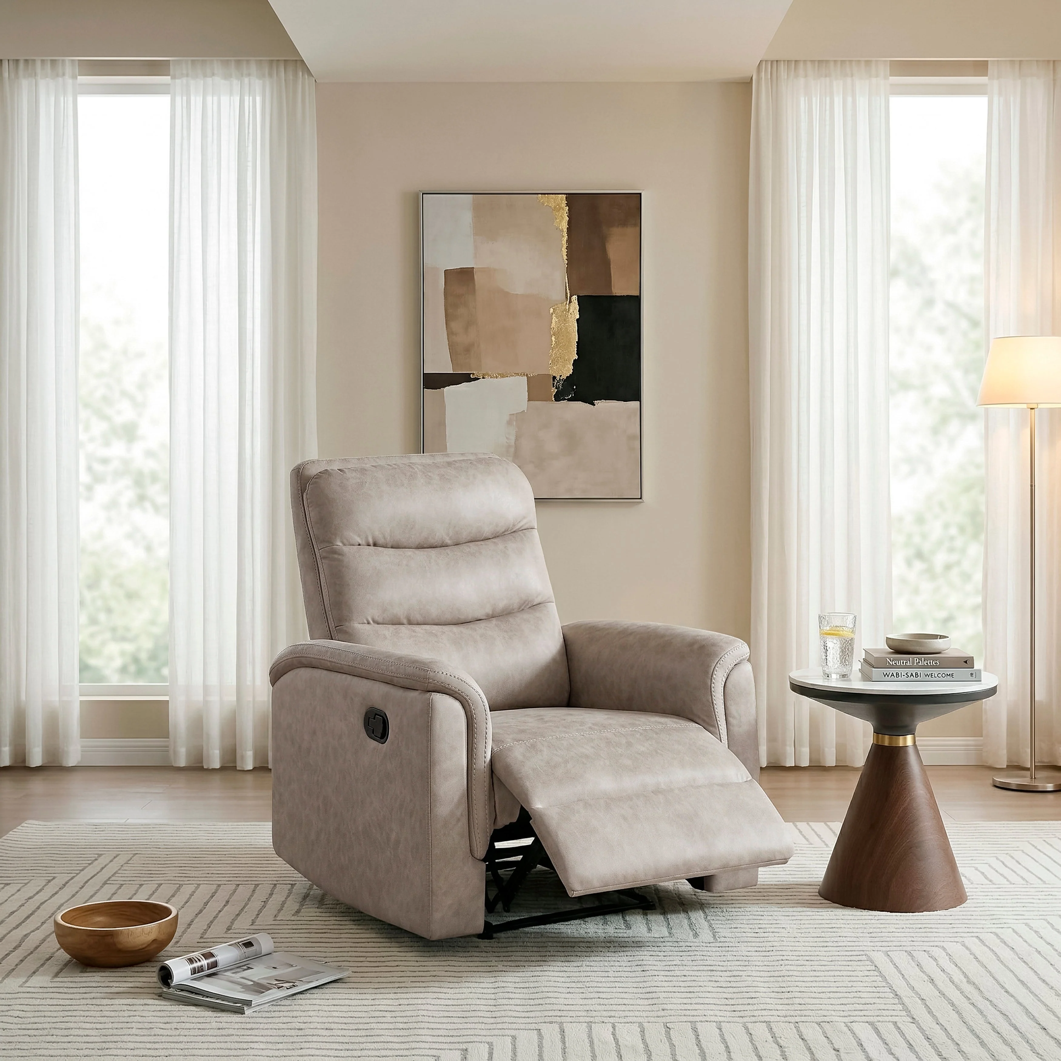 Metric Taupe Reclining Chair - Image 16