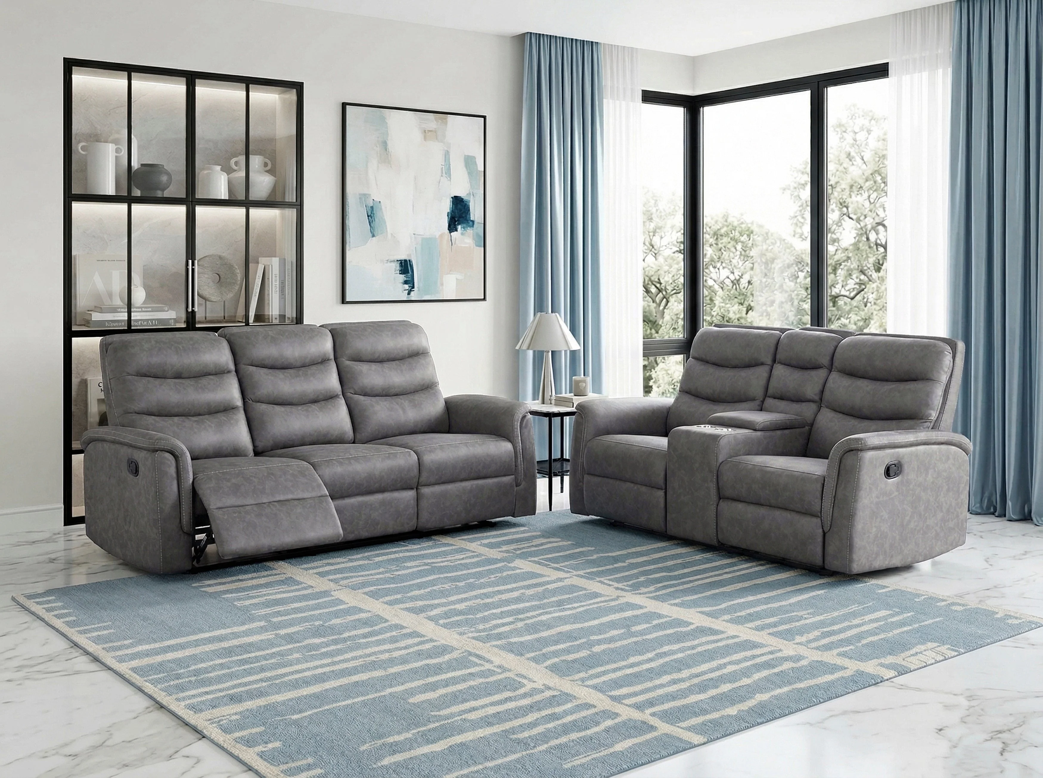 Metric Taupe Reclining Chair - Image 26