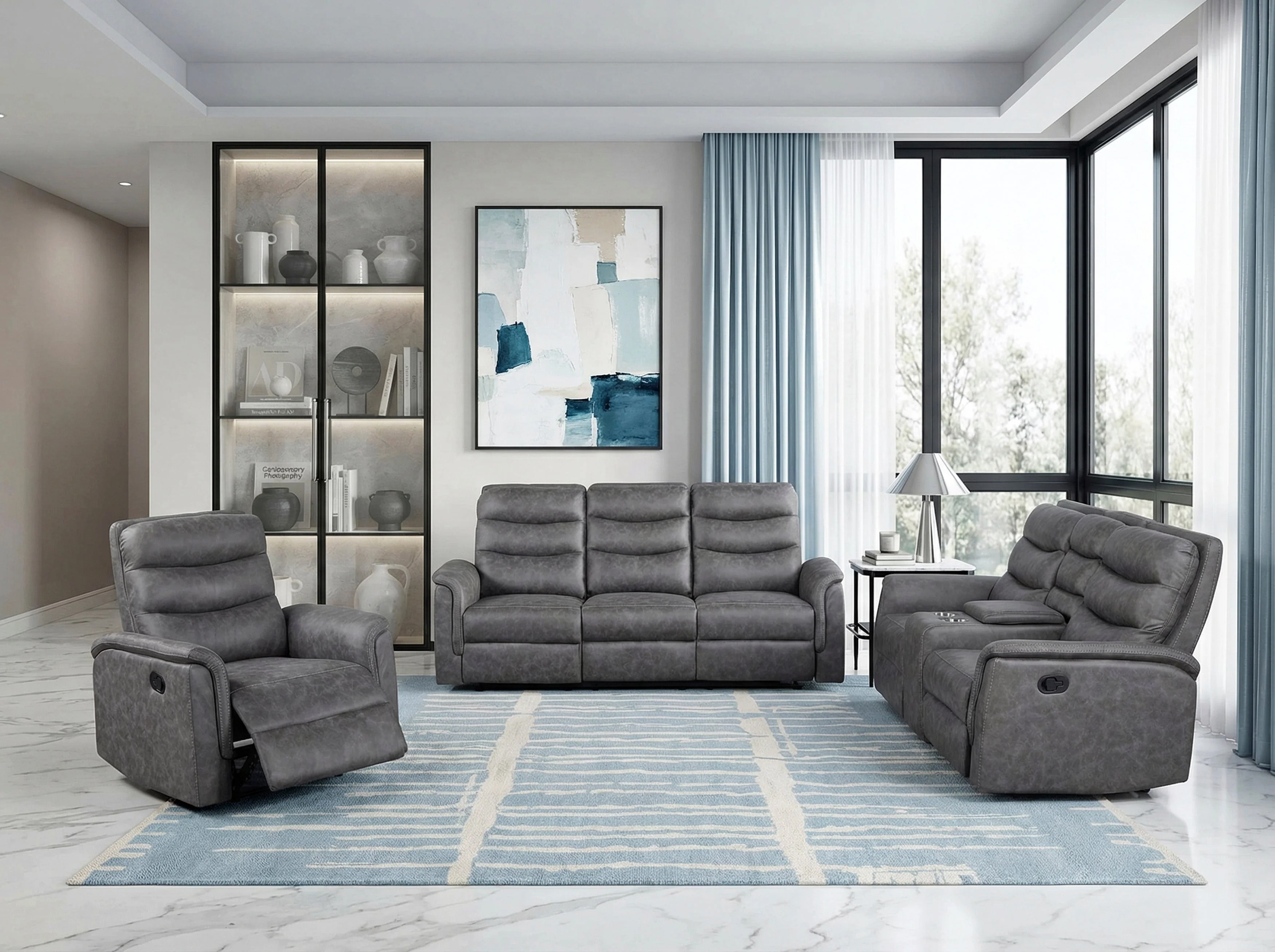 Metric Taupe Reclining Chair - Image 27