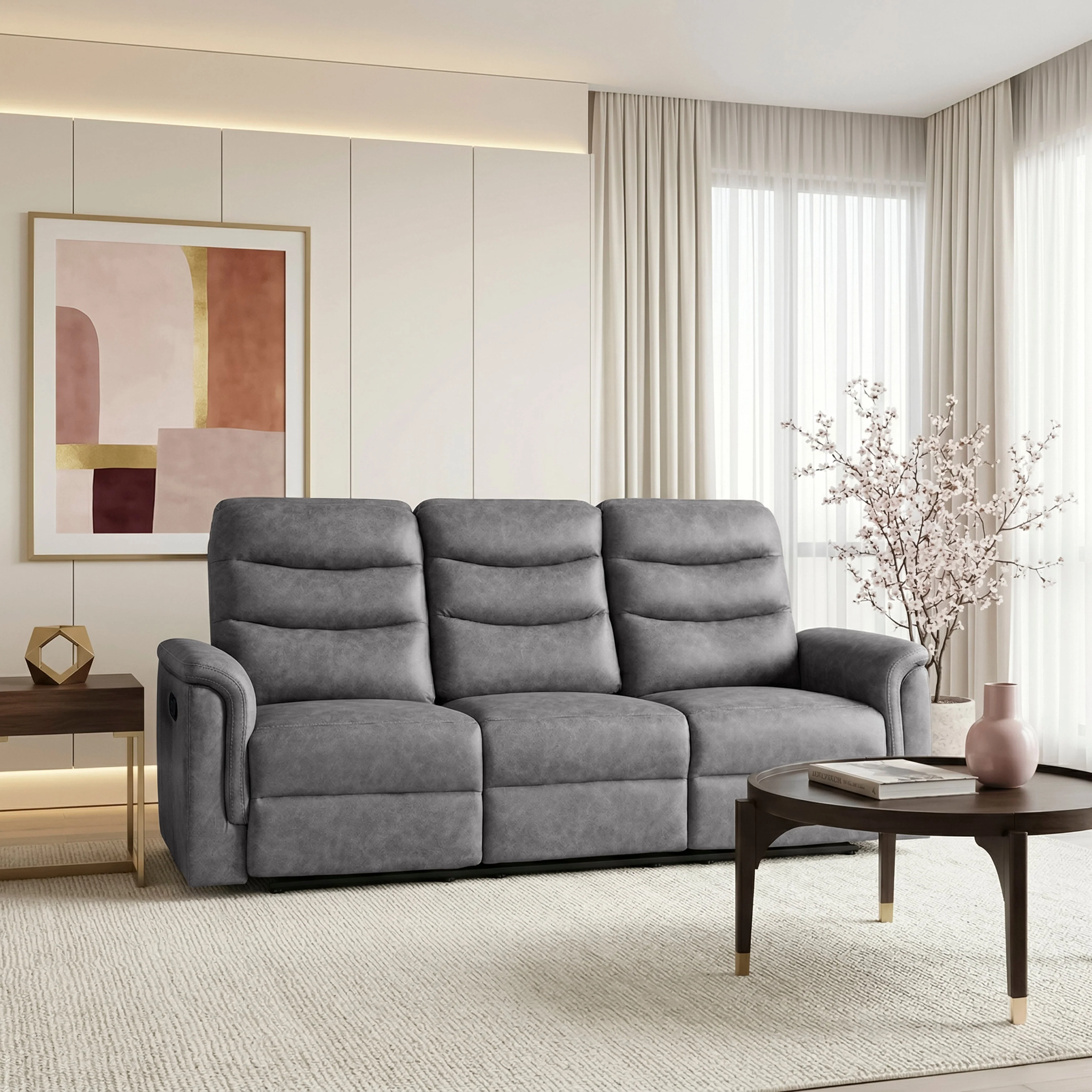 Metric Taupe Reclining Chair - Image 29