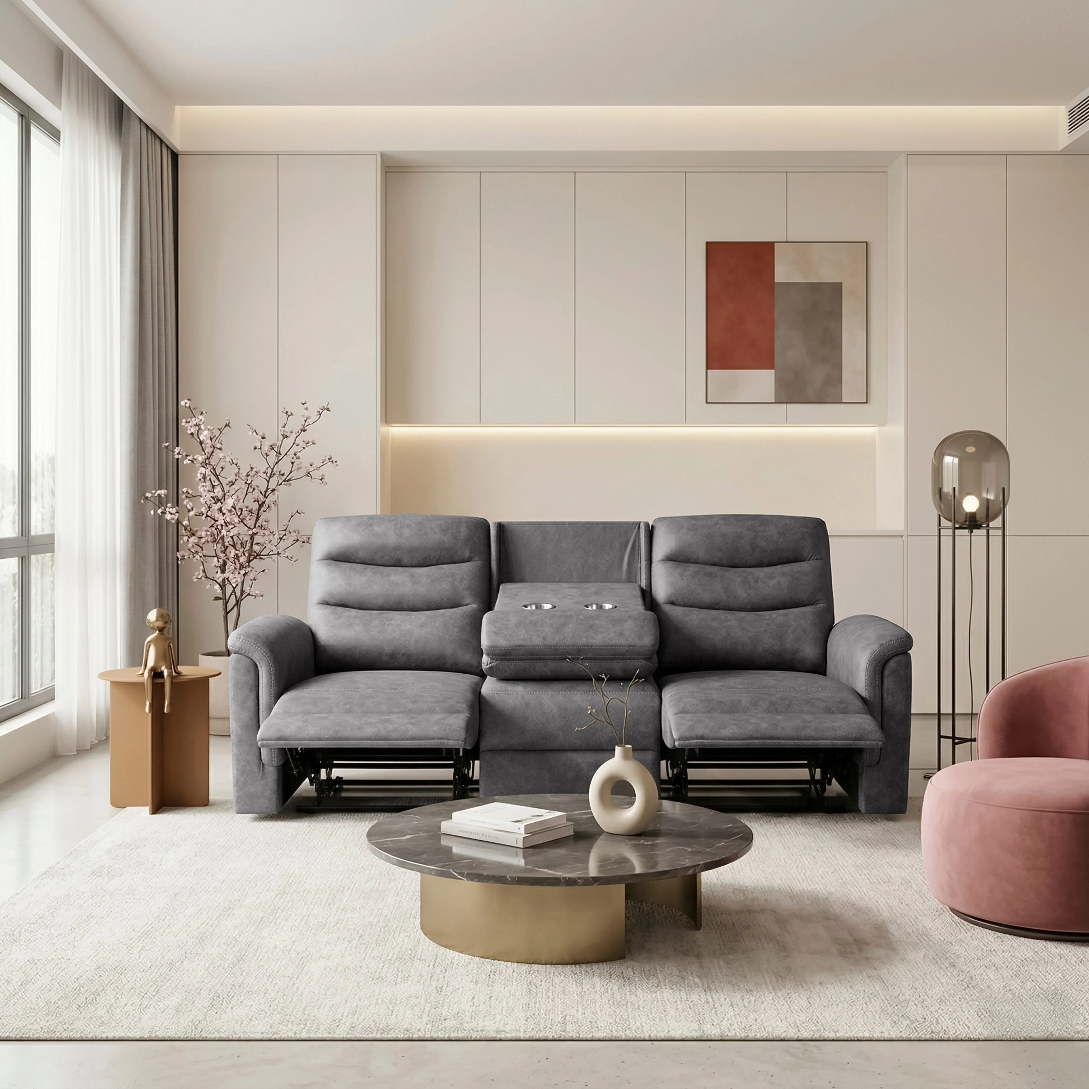 Metric Taupe Reclining Chair - Image 30