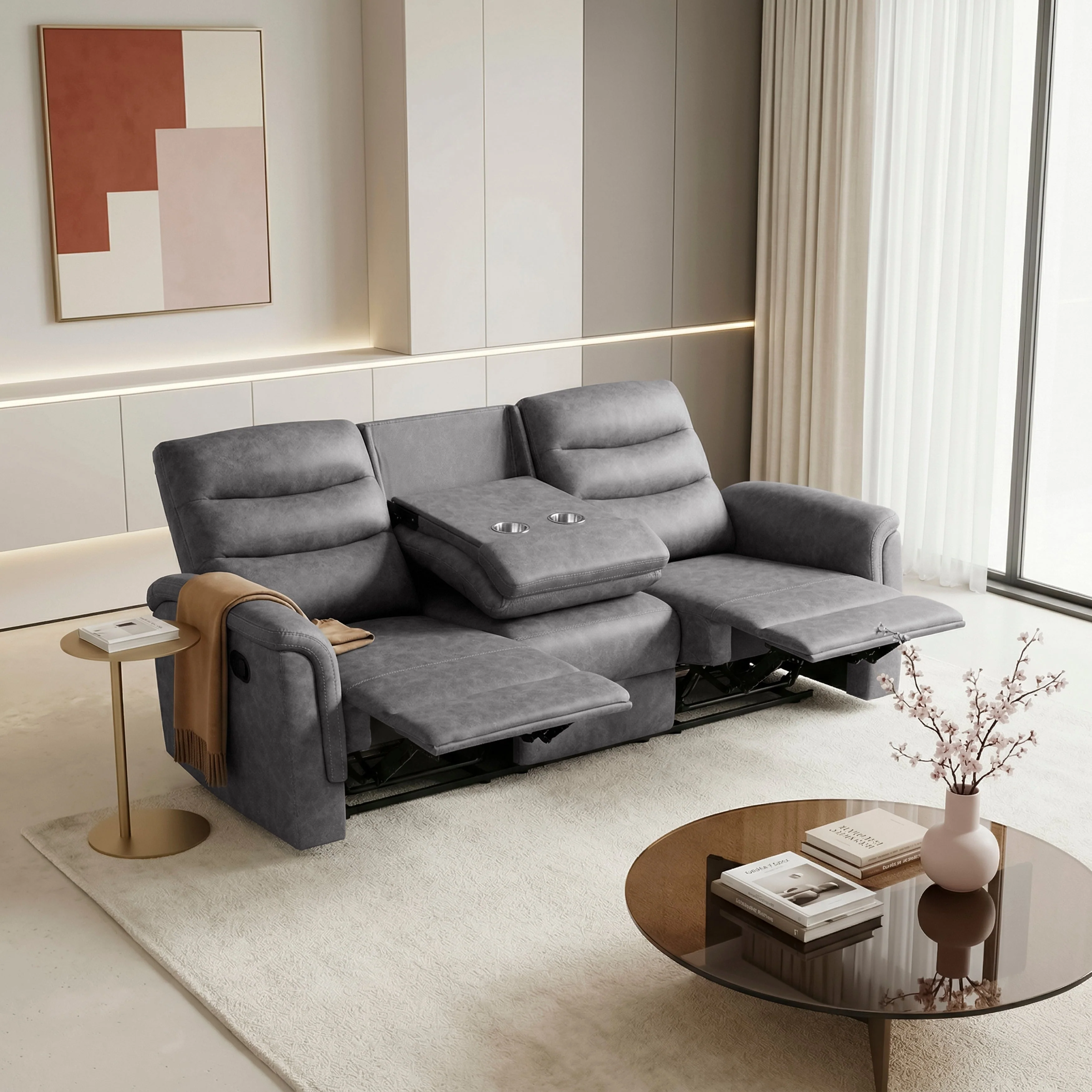 Metric Taupe Reclining Chair - Image 31