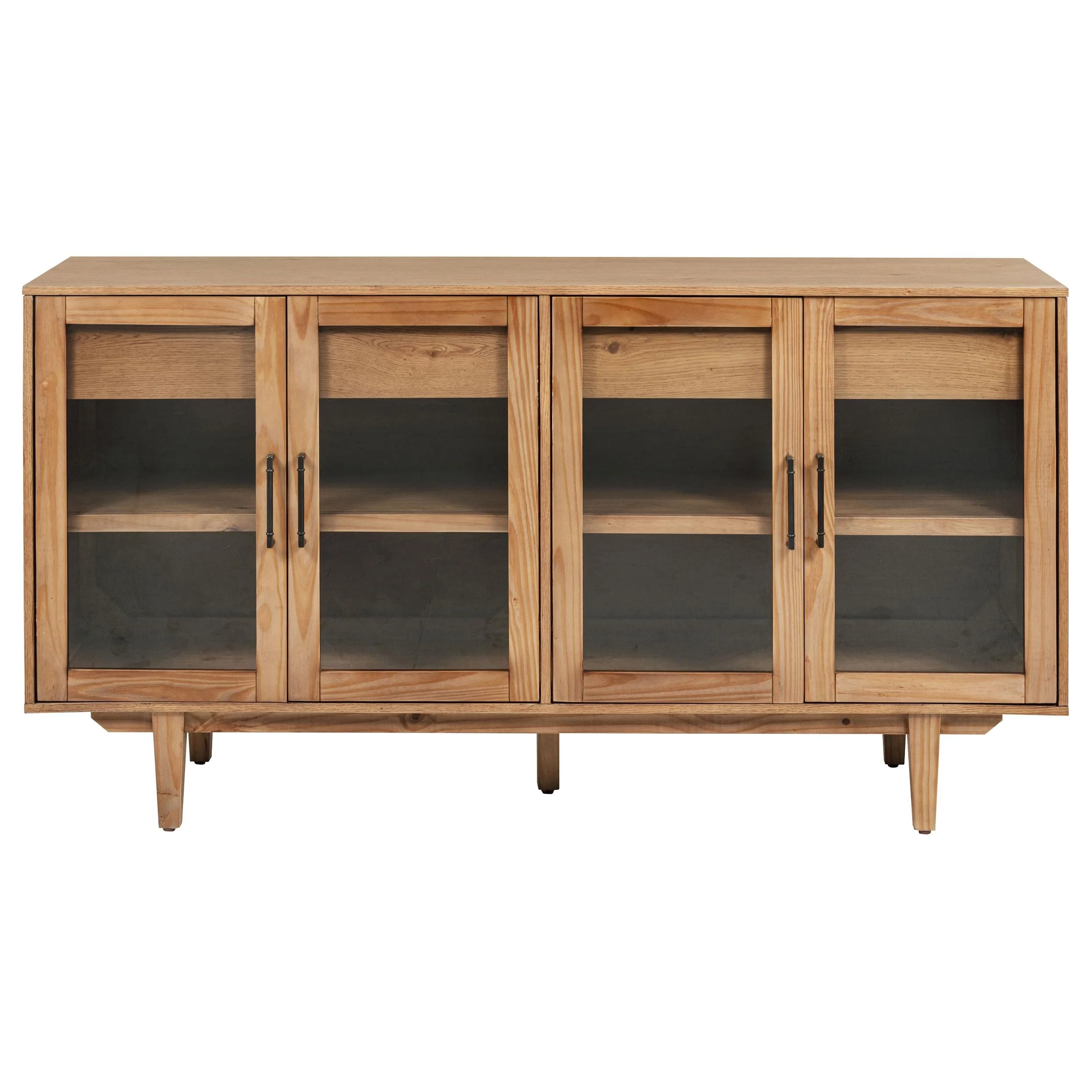 Middleton Natural 4-Door Sideboard with Dual Drawers - Image 3