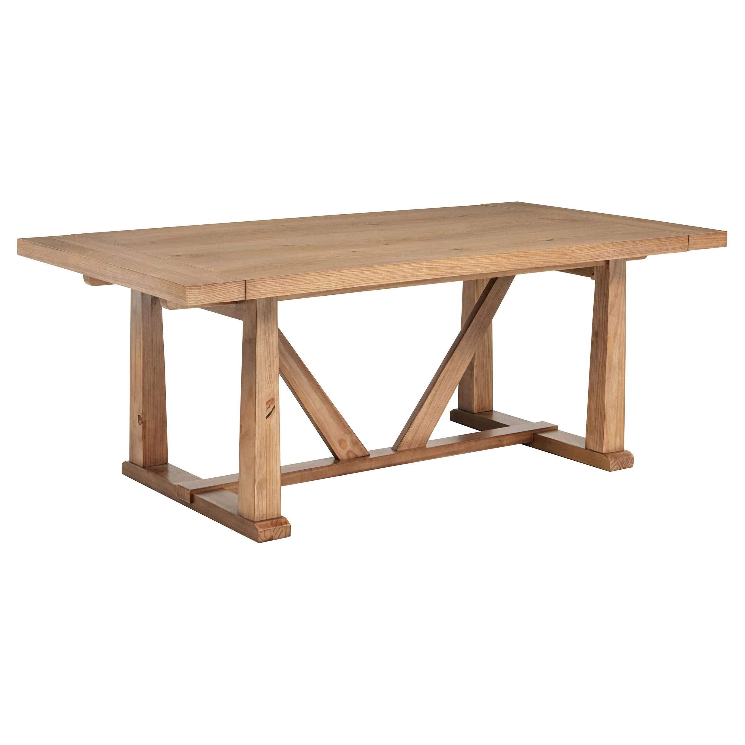Middleton Natural Brown Dining Table with 106-inch Extension Leaf - Image 3