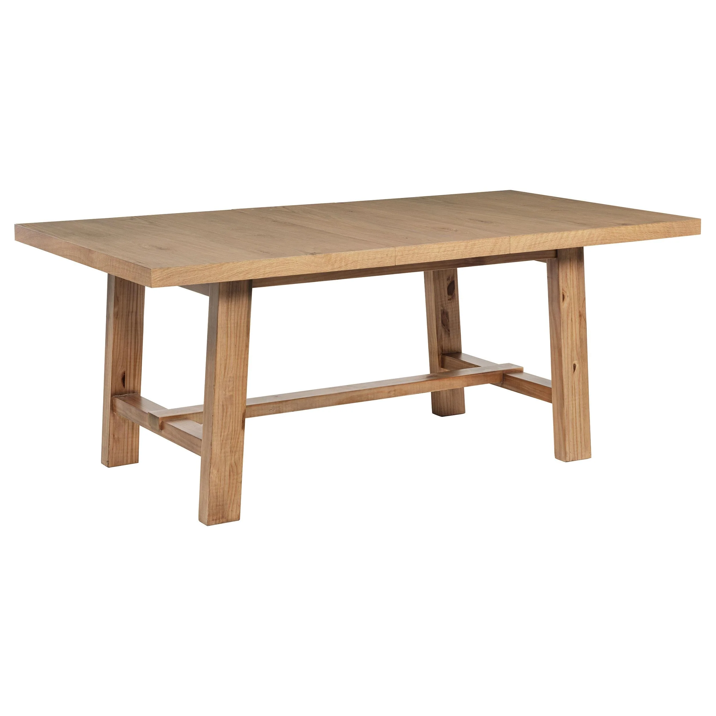 Middleton Natural Brown Dining Table with 76-inch Extension Leaf - Image 3