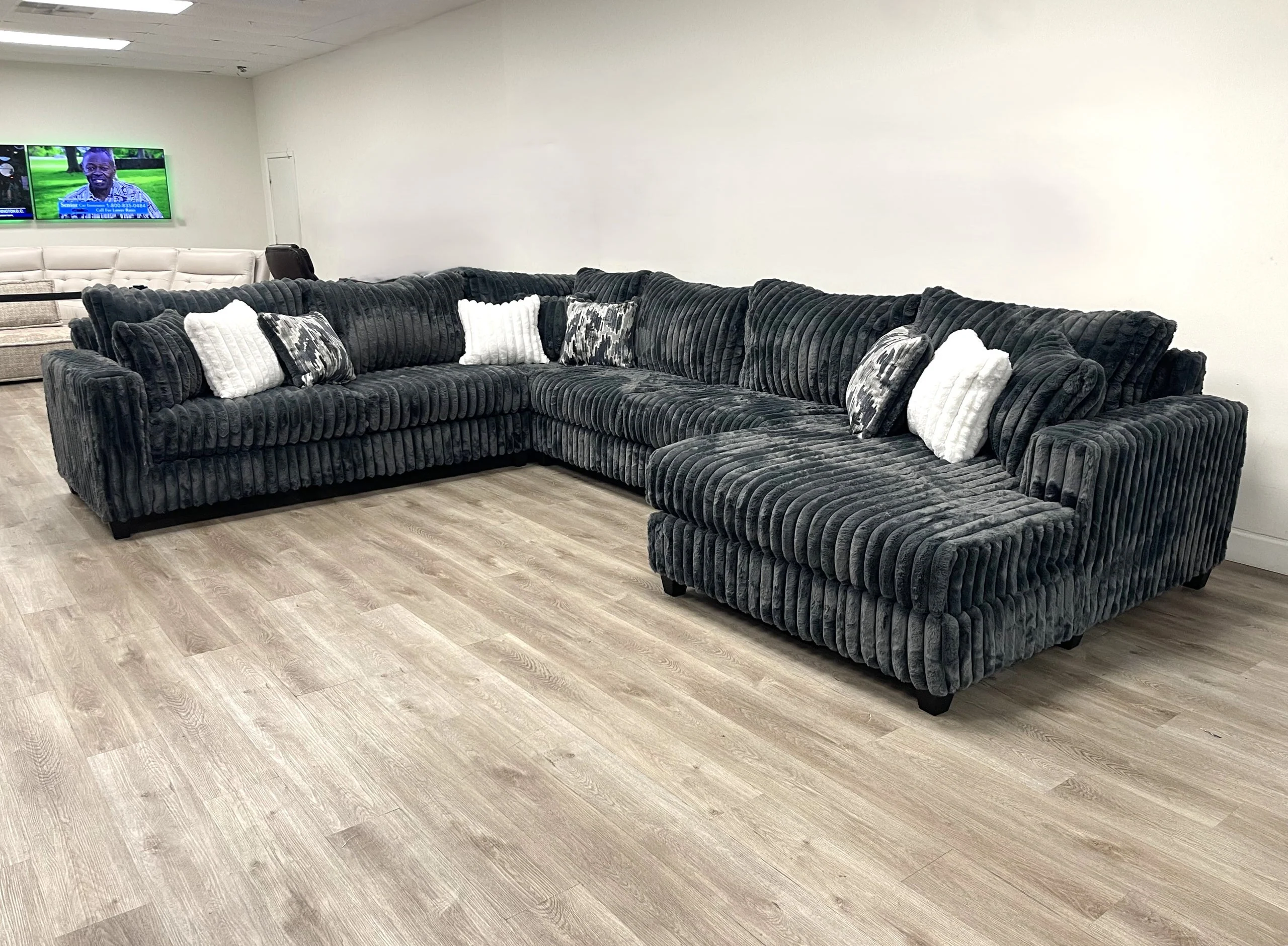 Midnight 4-Piece Charcoal Oversized Right Arm Facing (RAF) Sectional - Image 2