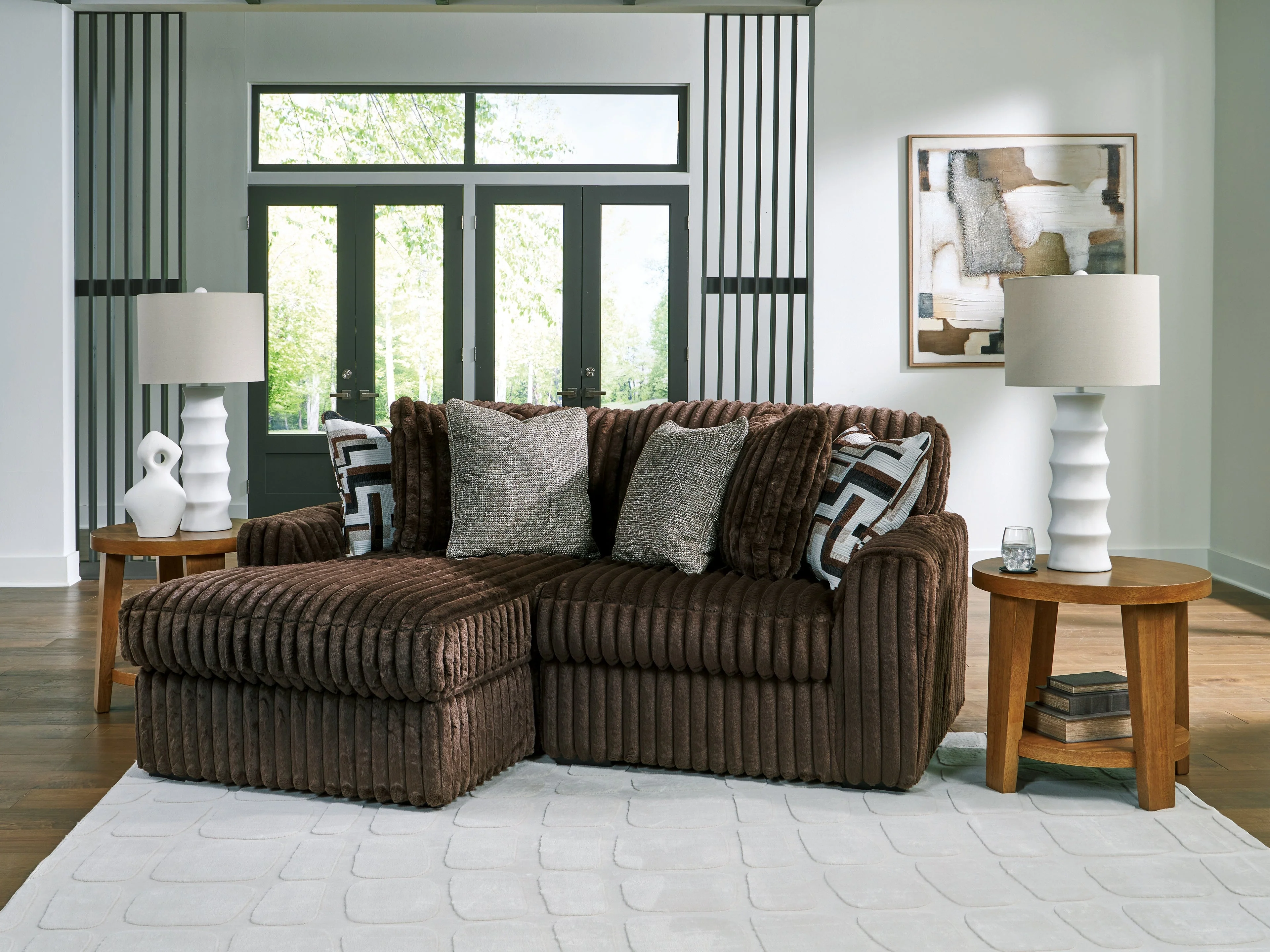 Midnight-Madness Chocolate 2-Piece Sectional with Left Chaise - Image 2