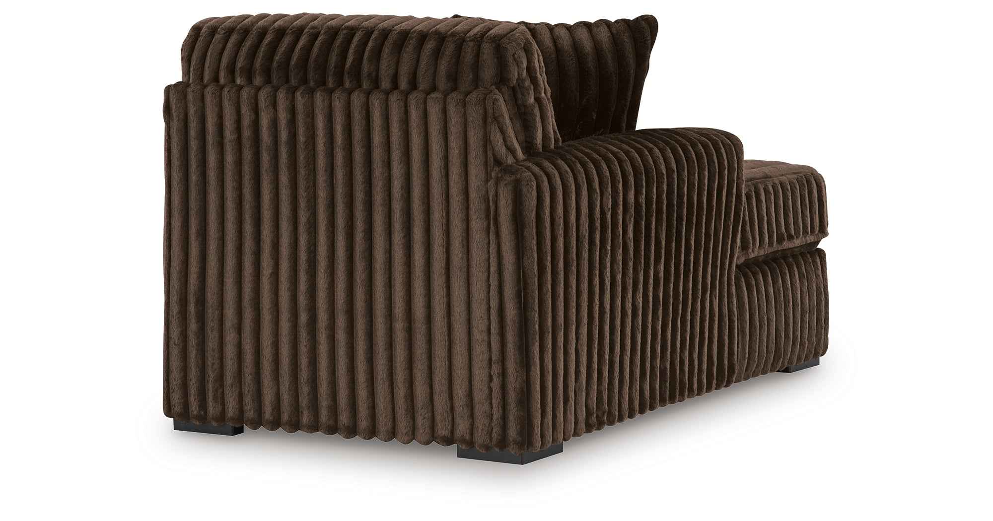 Midnight-Madness Chocolate 3-Piece Sectional with Ottoman - Image 7