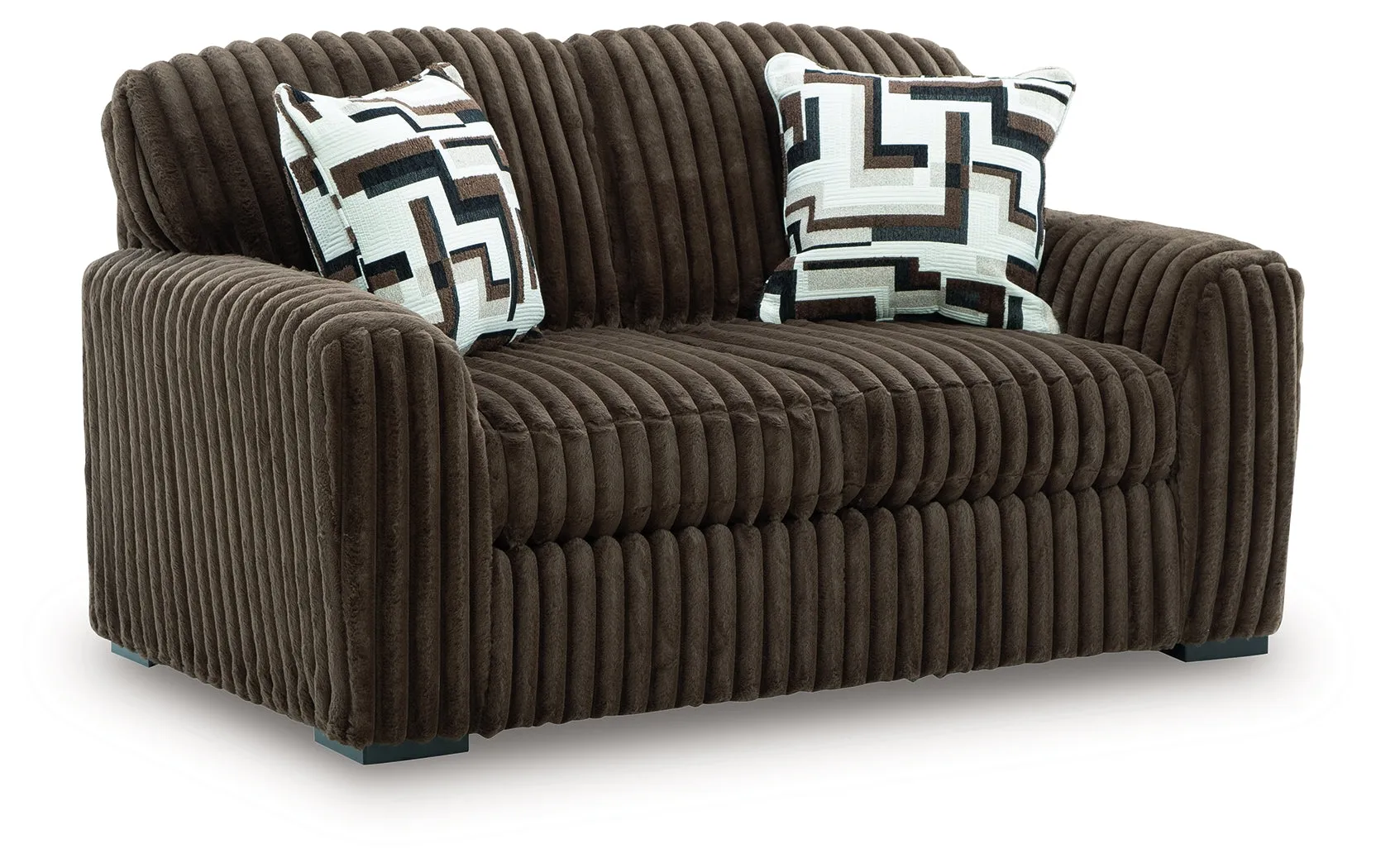 Midnight-Madness Chocolate Loveseat - Image 2