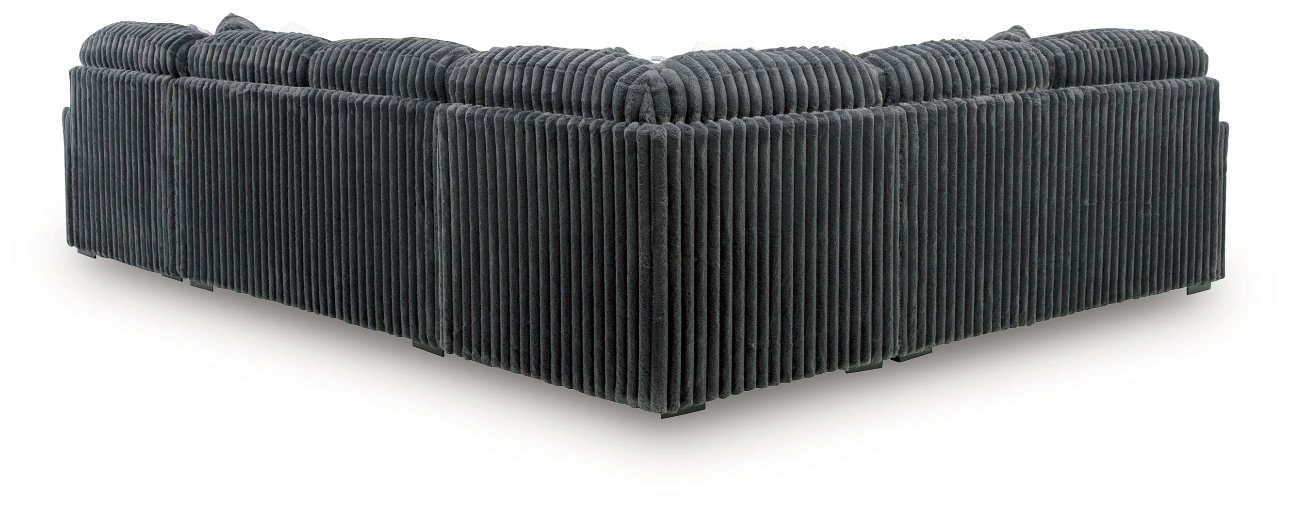 Midnight-Madness Gunmetal 6-Piece Sectional with RAF Chaise - Image 3