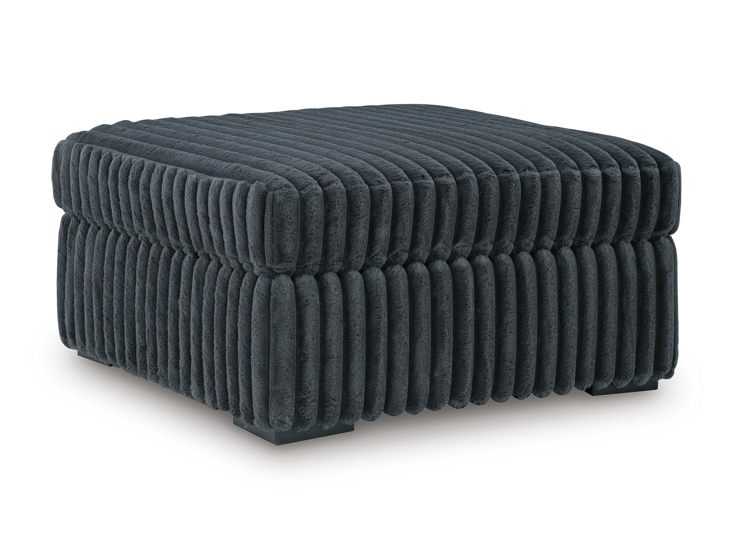 Midnight-Madness Gunmetal Oversized Accent Ottoman - Image 4