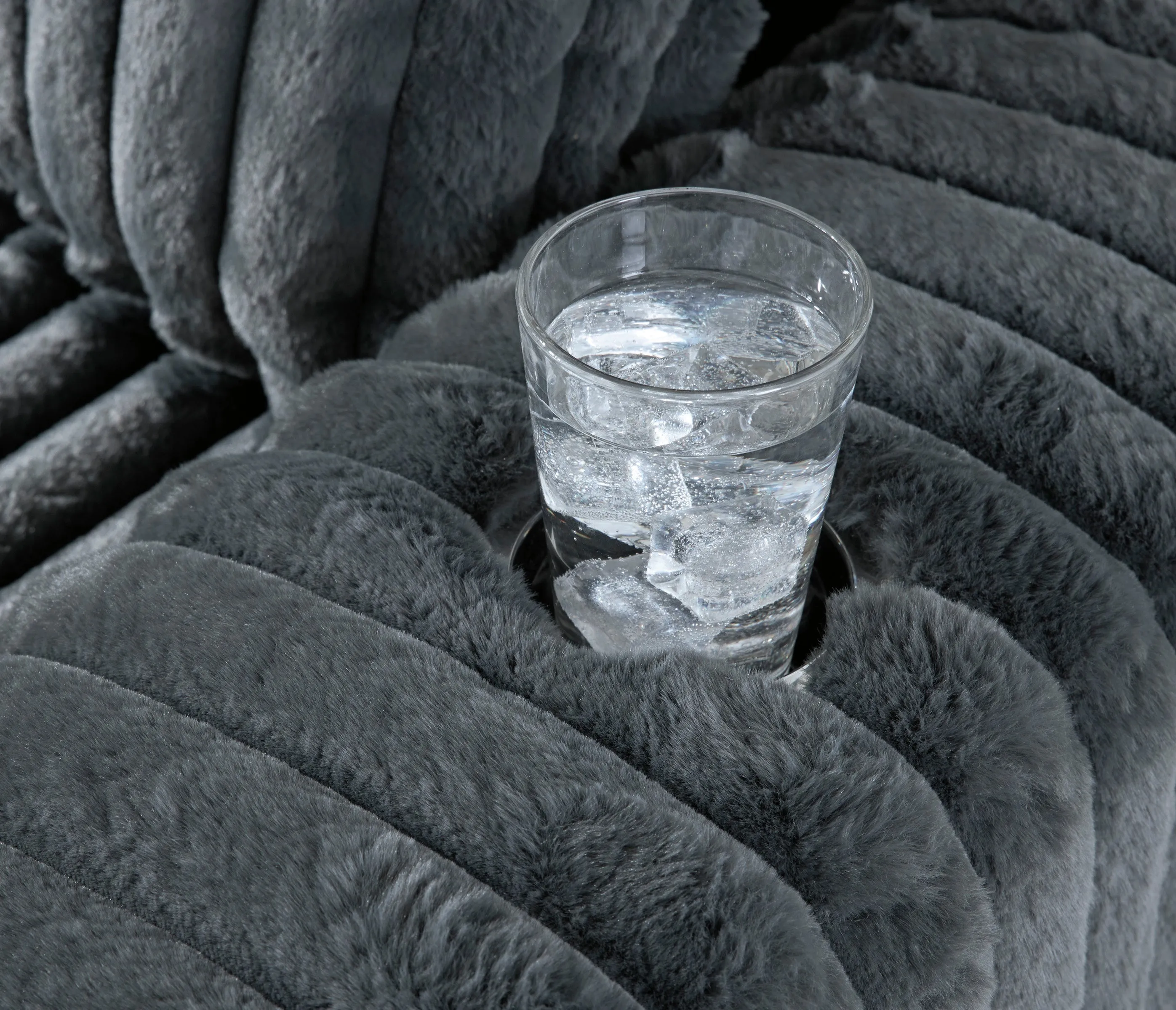 Midnight-Madness Gunmetal Sofa, Loveseat and Oversized Chaise - Image 12