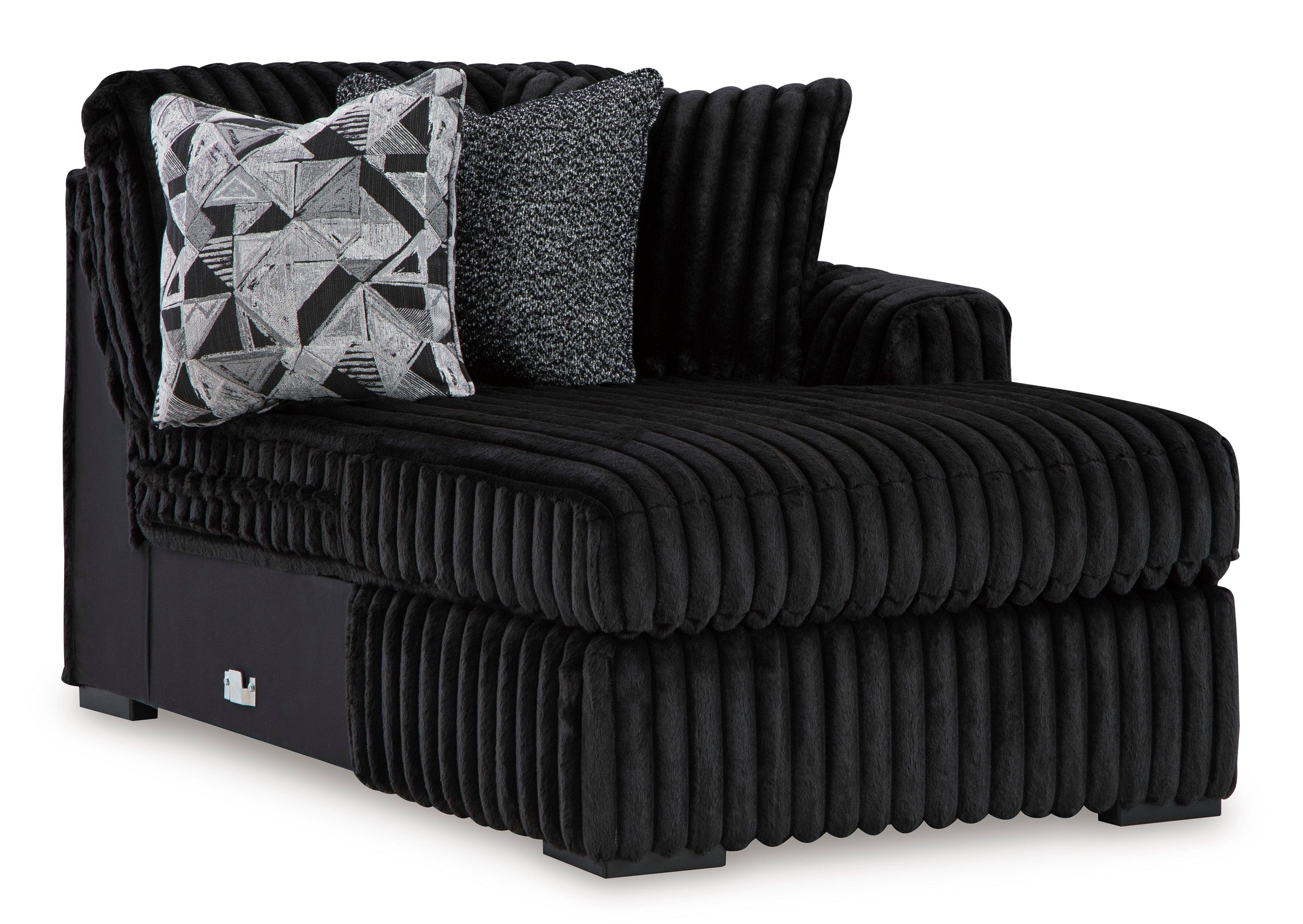 Midnight-Madness Onyx 2-Piece Oversized Double Chaise - Image 8