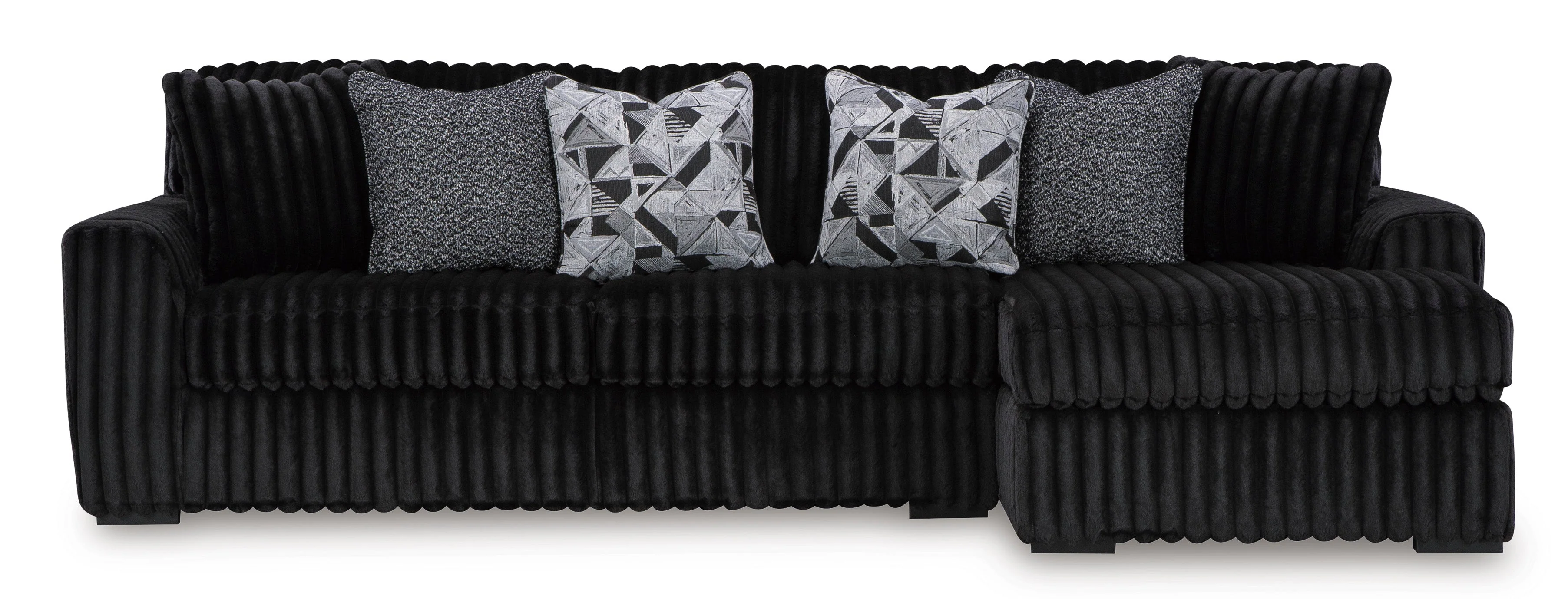 Midnight-Madness Onyx 2-Piece Right Arm Facing Chaise Sectional - Image 4