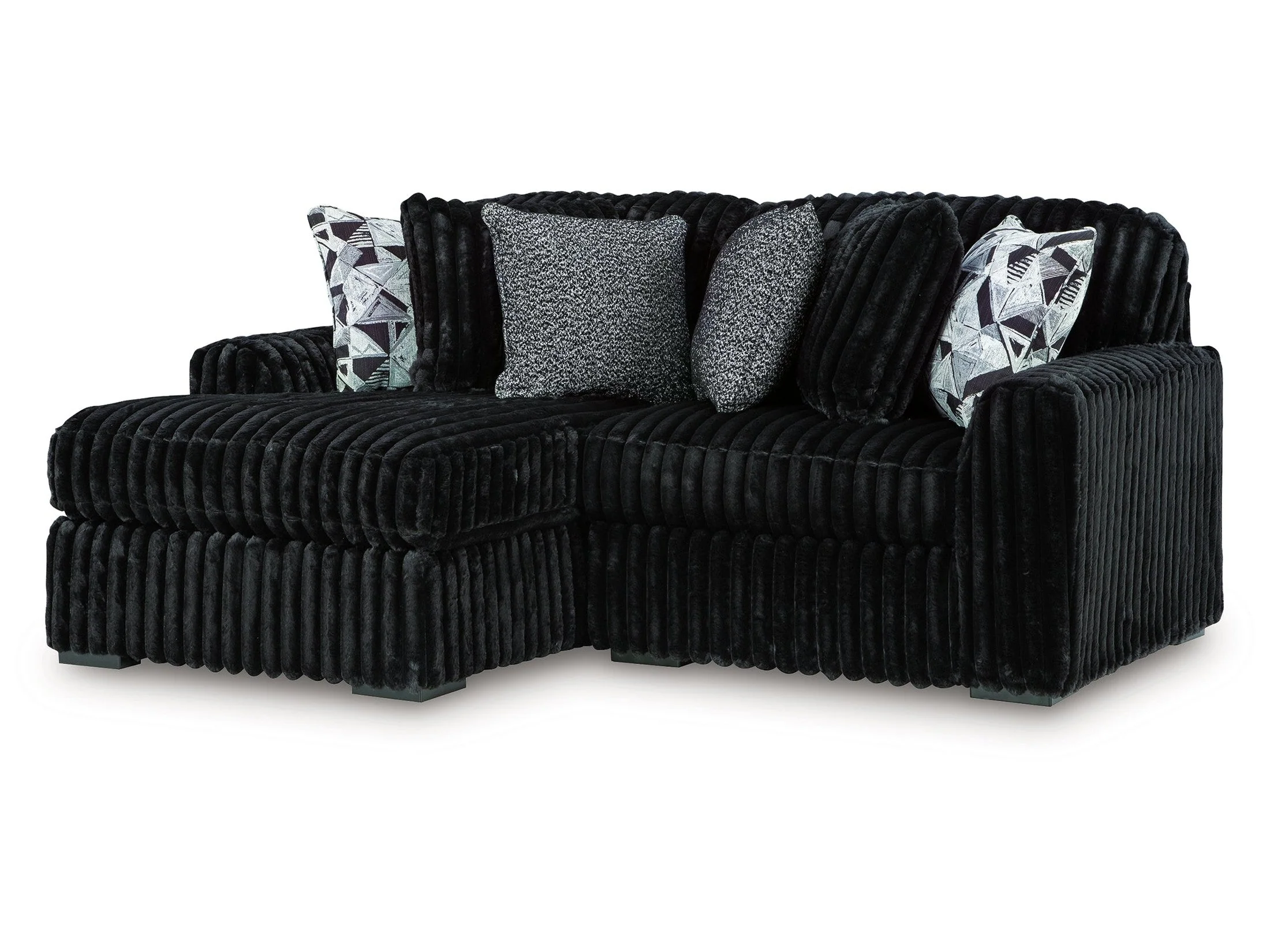 Midnight-Madness Onyx 2-Piece Sectional with Left Chaise - Image 2