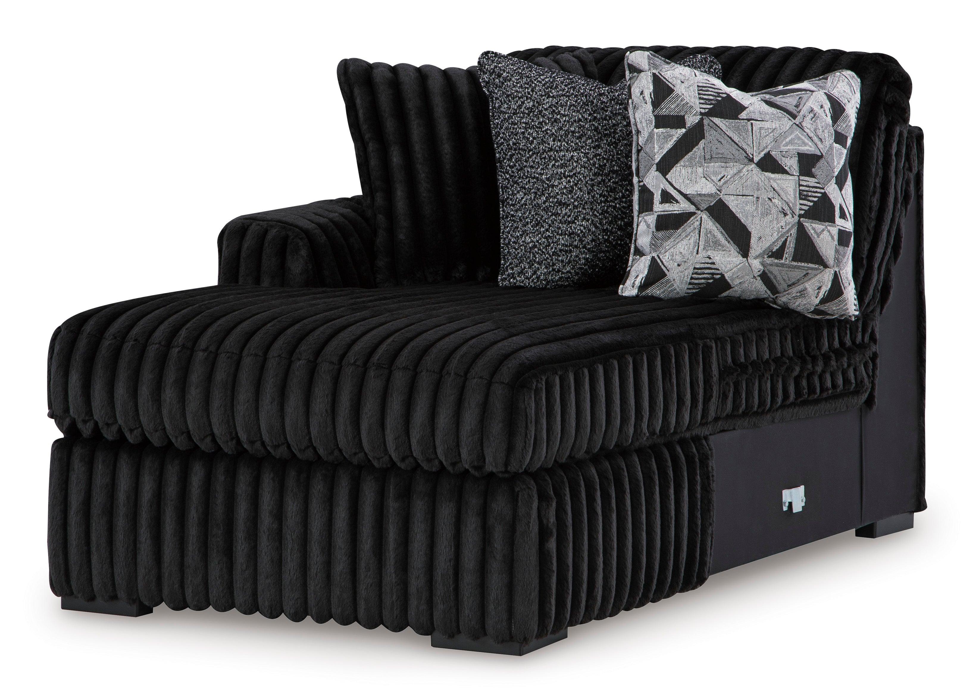 Midnight-Madness Onyx 3-Piece Double Chaise Sectional - Image 9