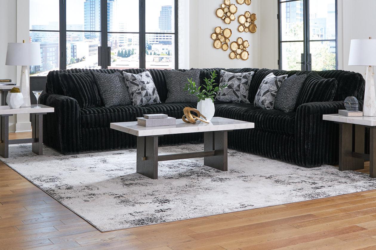 Midnight-Madness Onyx 3-Piece Sectional - Image 13