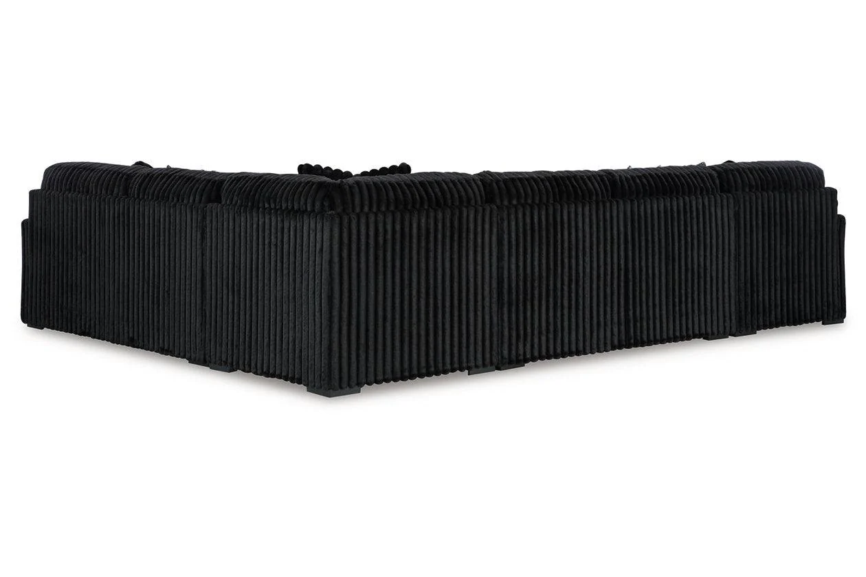 Midnight-Madness Onyx 4-Piece Left Arm Facing Chaise Sectional - Image 4