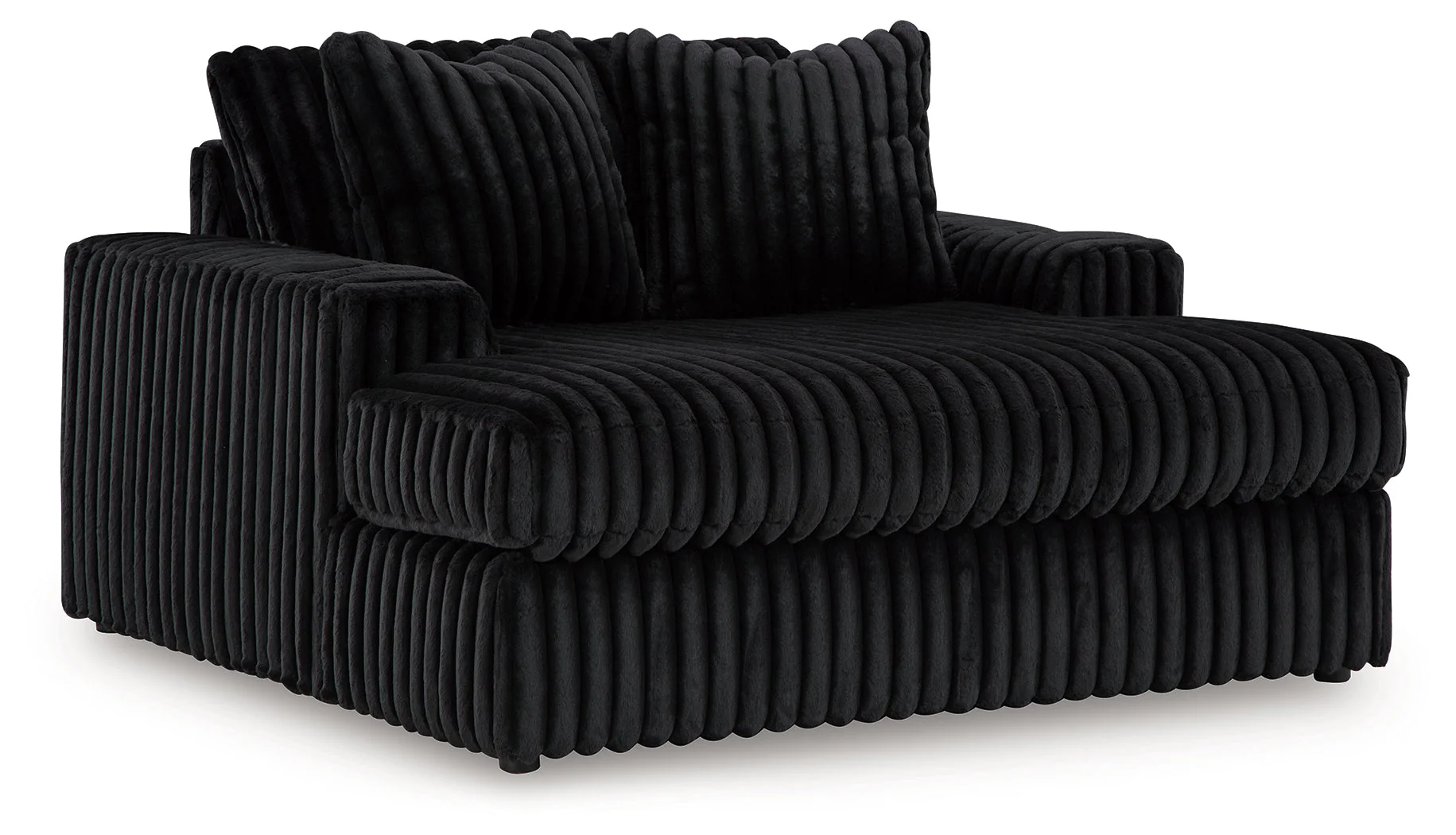Midnight-Madness Onyx Oversized Chaise and Accent Ottoman - Image 3