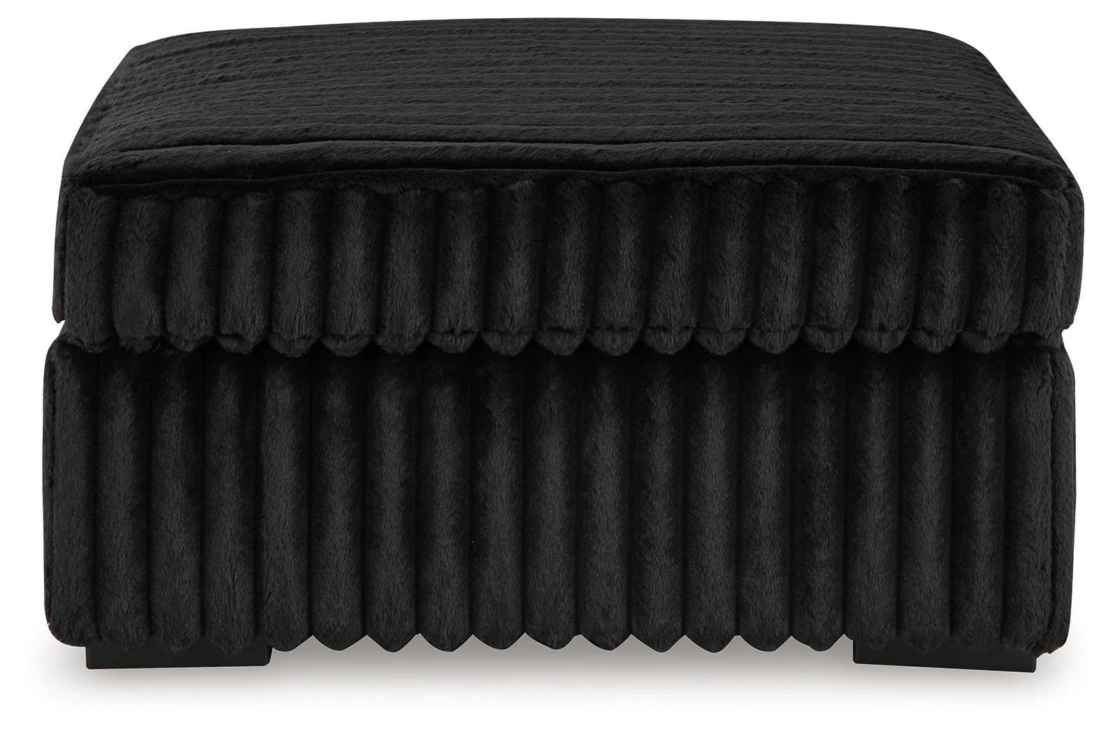 Midnight-Madness Onyx Oversized Chaise and Accent Ottoman - Image 7