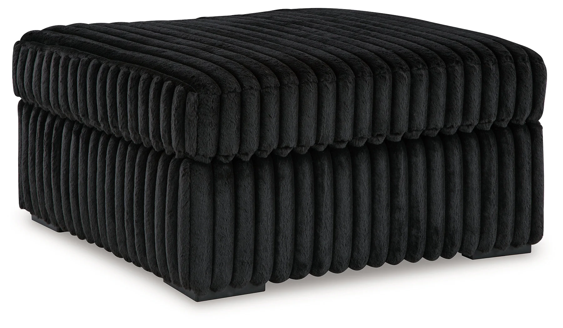 Midnight-Madness Onyx Oversized Chaise and Accent Ottoman - Image 8