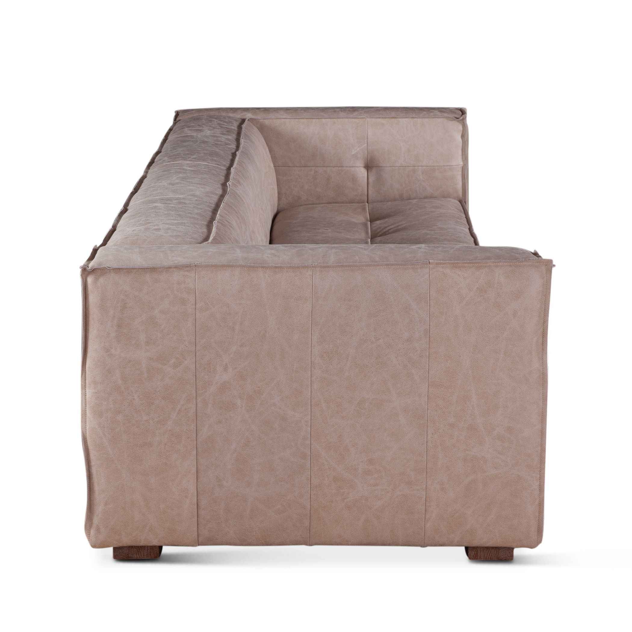 Milano 106" Sofa in Vintage Cream Top Grain Leather - Image 4