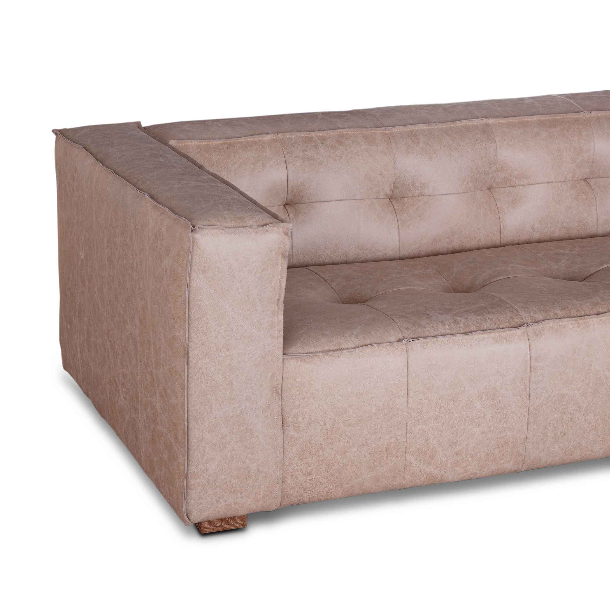 Milano 106" Sofa in Vintage Cream Top Grain Leather - Image 6