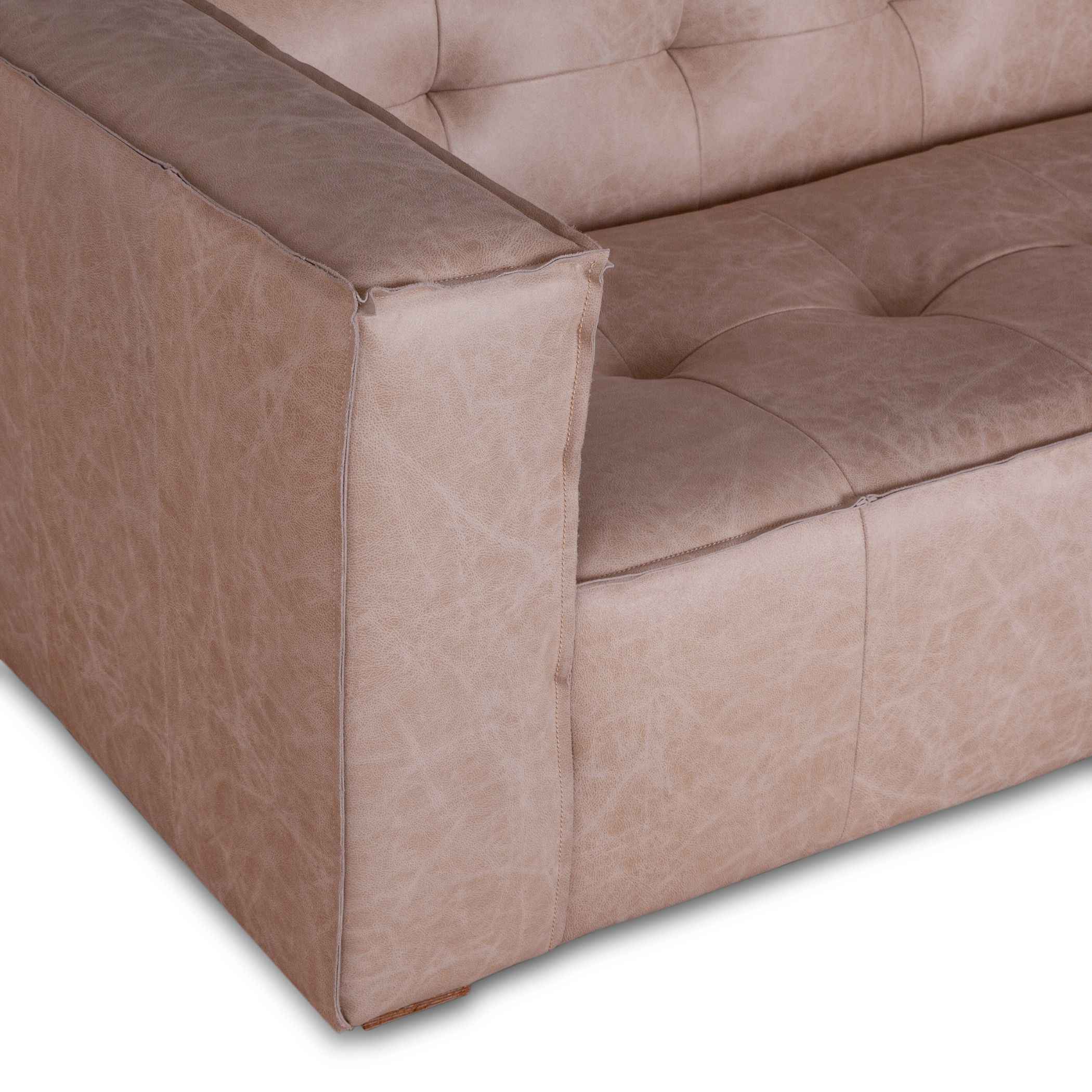 Milano 106" Sofa in Vintage Cream Top Grain Leather - Image 7