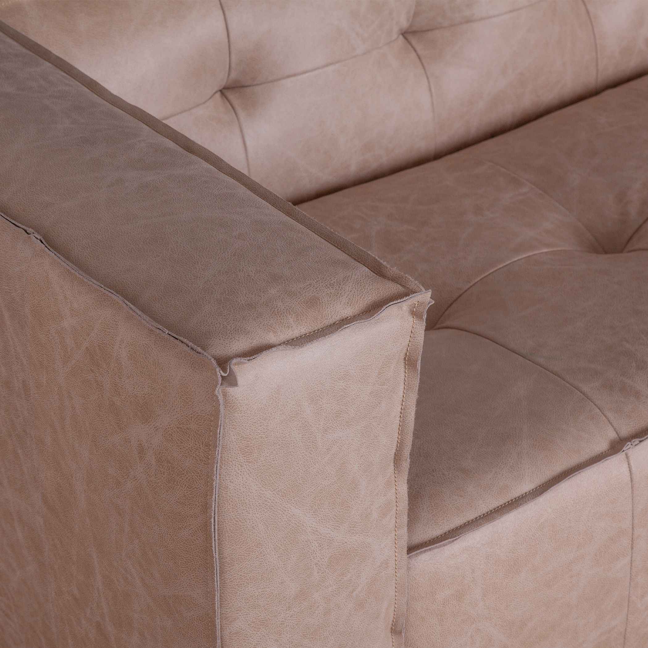 Milano 106" Sofa in Vintage Cream Top Grain Leather - Image 8