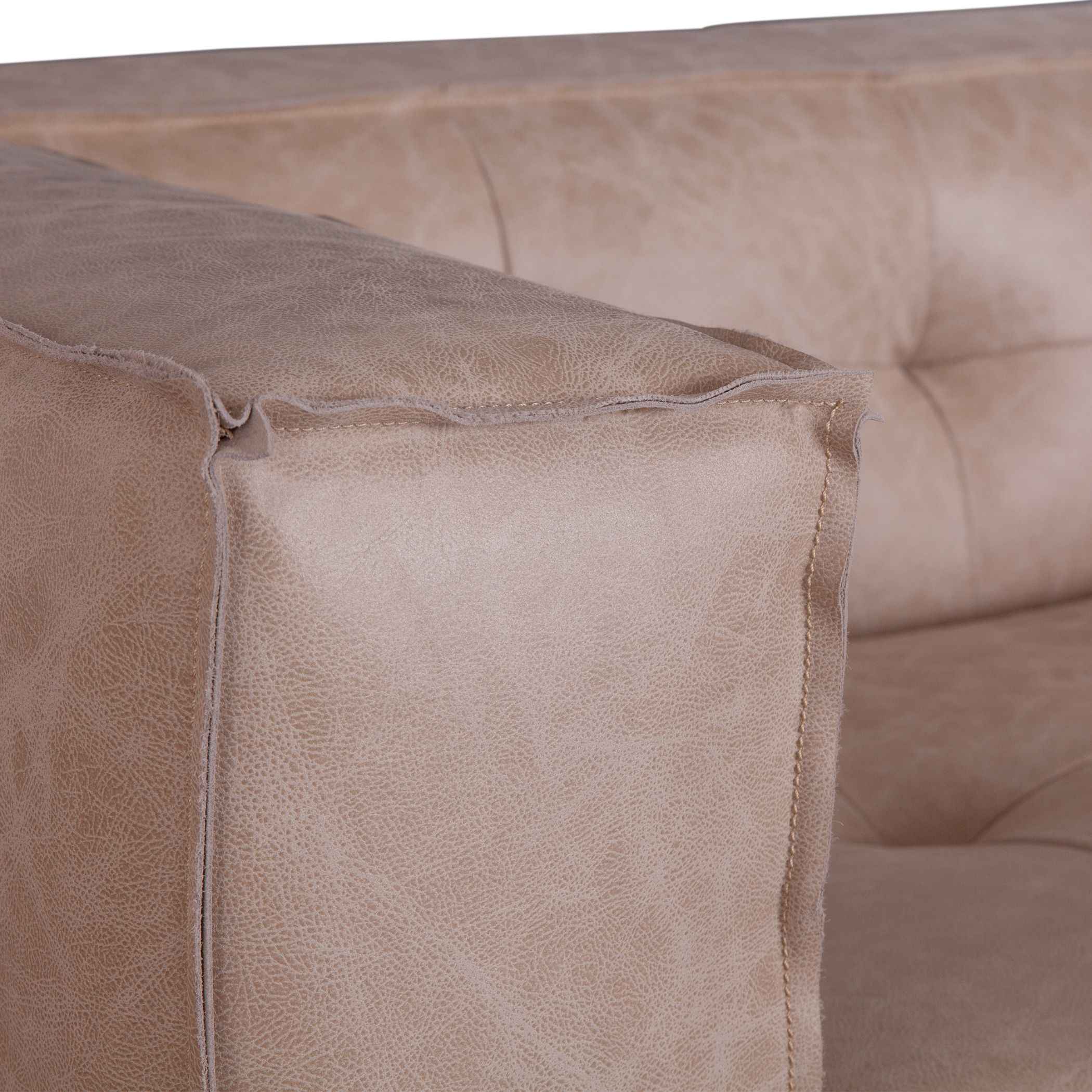Milano 106" Sofa in Vintage Cream Top Grain Leather - Image 9