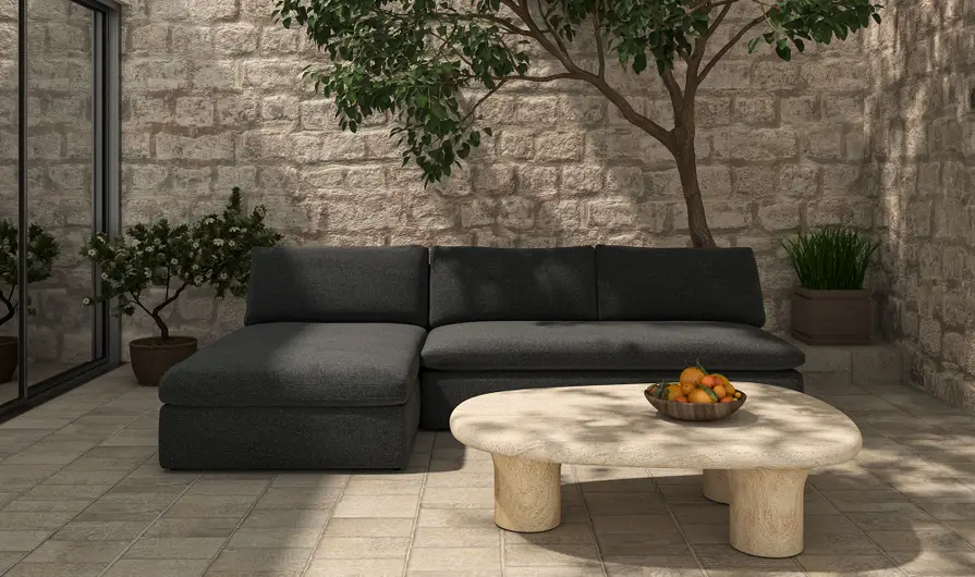 Miles Outdoor Modular 2 Piece Speckled Charcoal - Image 10
