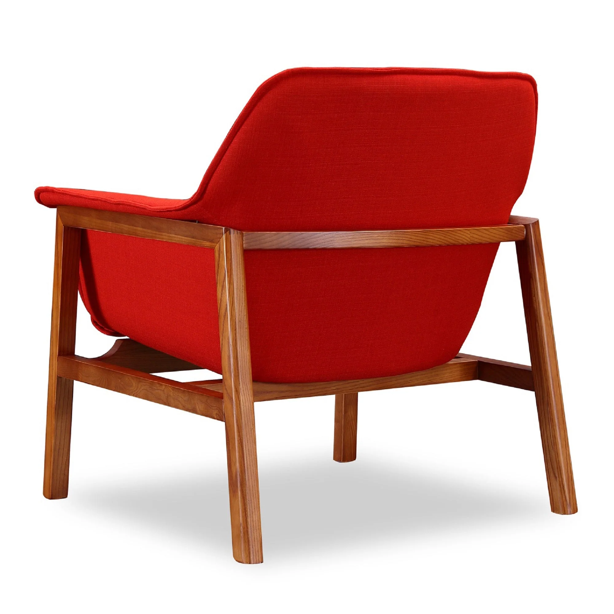 Miller Accent Chair in Burnt Orange and Walnut (set of 2) - Image 6