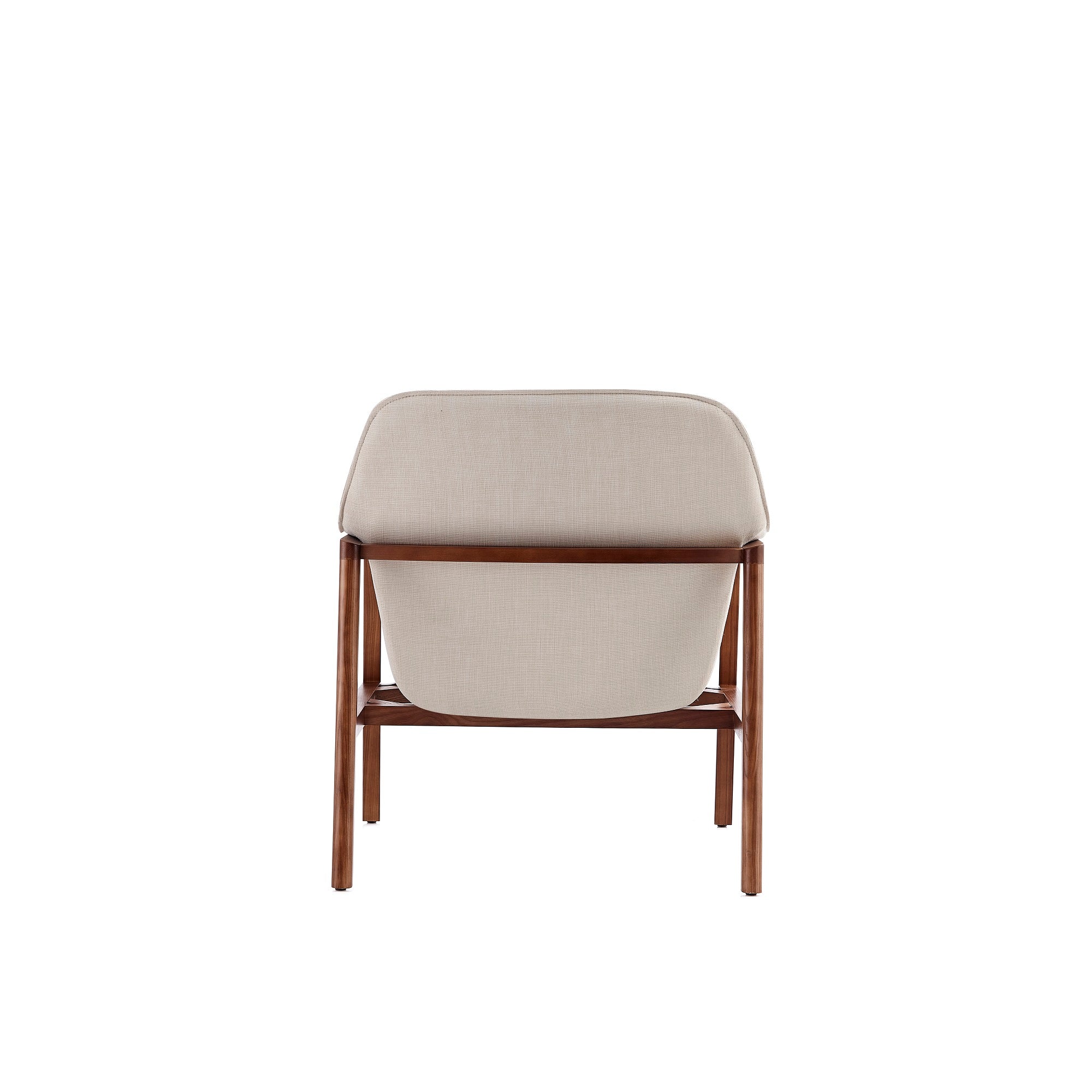 Miller Accent Chair in Cream and Walnut - Image 7