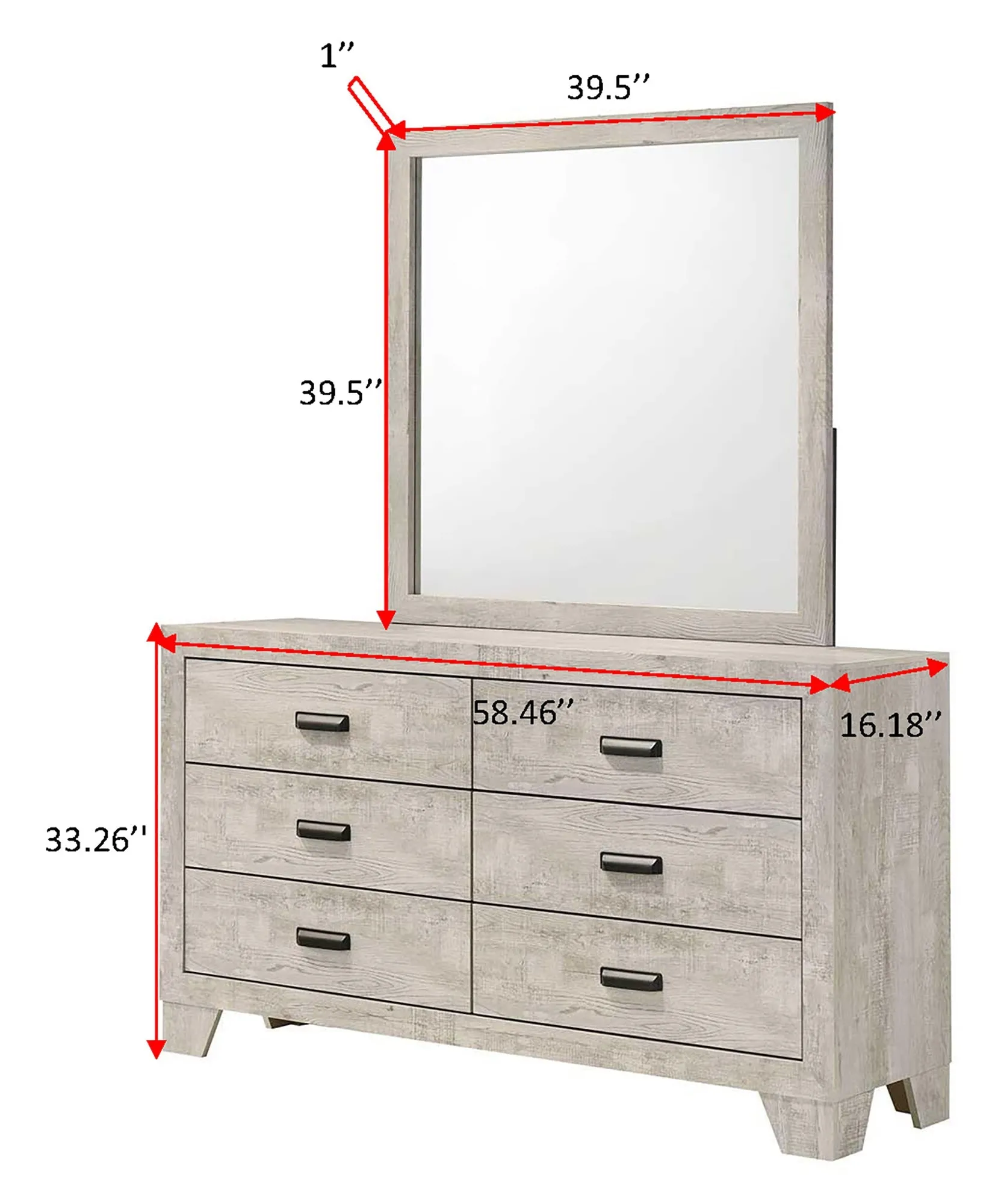 Millie White Dresser Mirror - Image 3