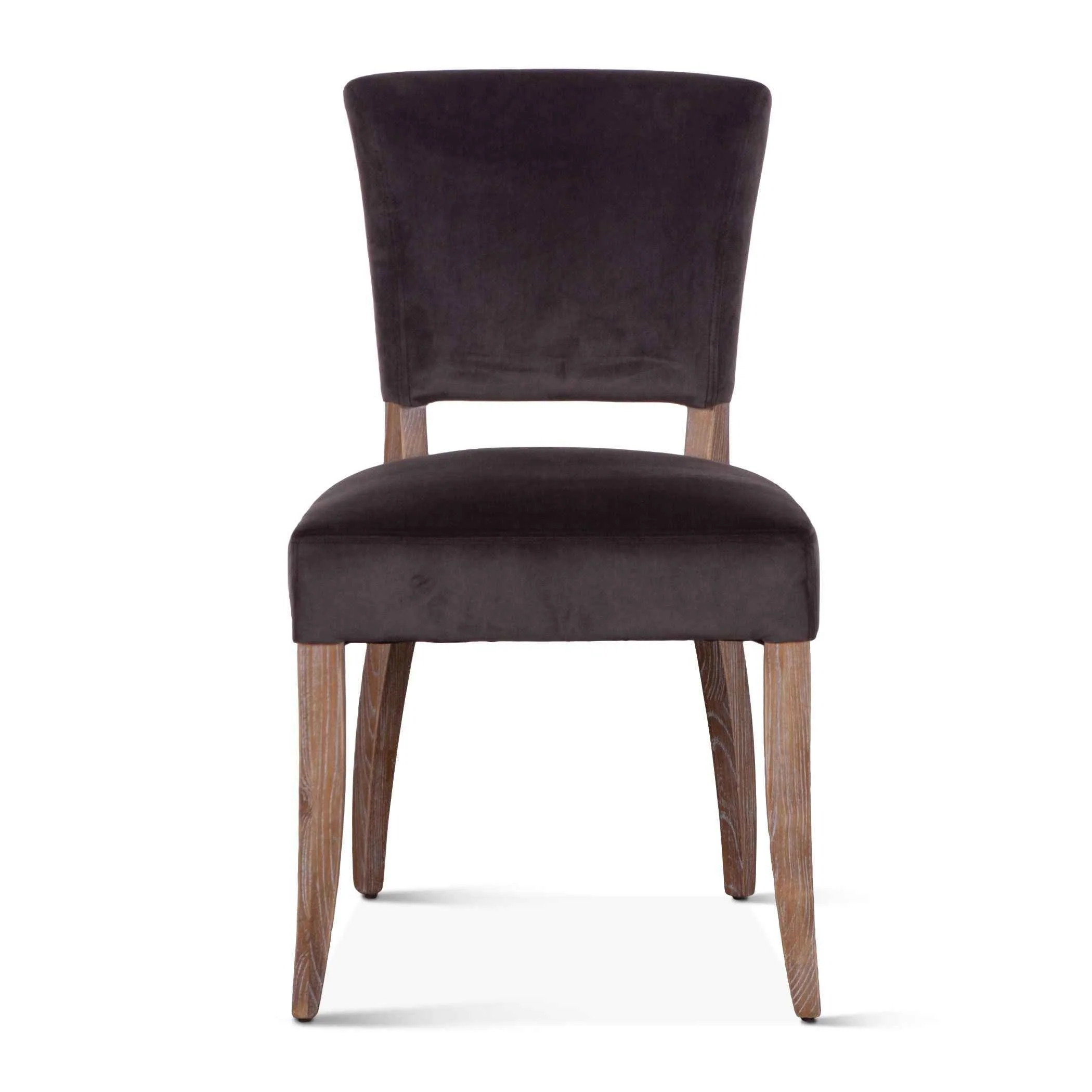 Mindy 21" Dining Chair in Asphalt Velvet with Napoleon Legs, Set of 2 - Image 2
