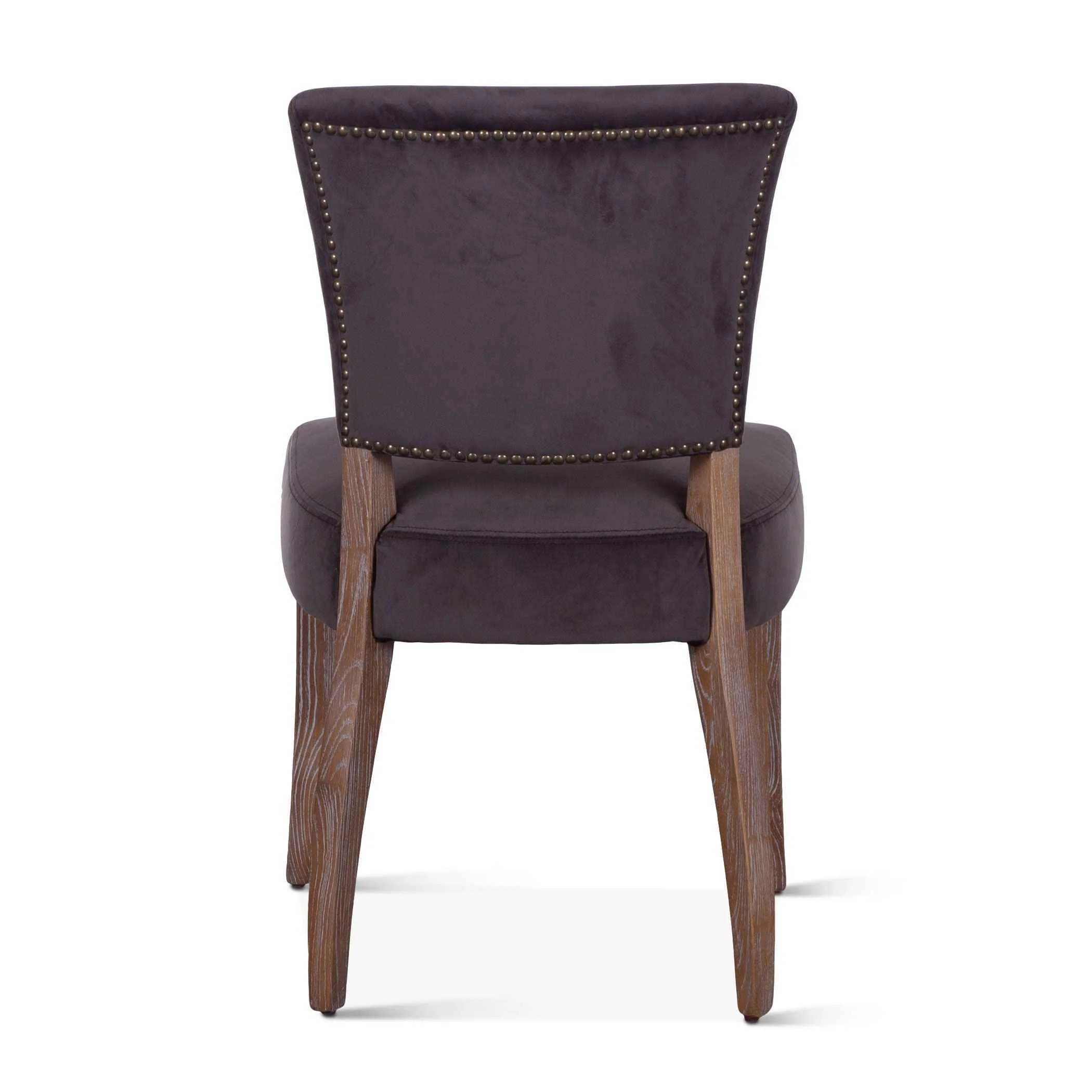 Mindy 21" Dining Chair in Asphalt Velvet with Napoleon Legs, Set of 2 - Image 4