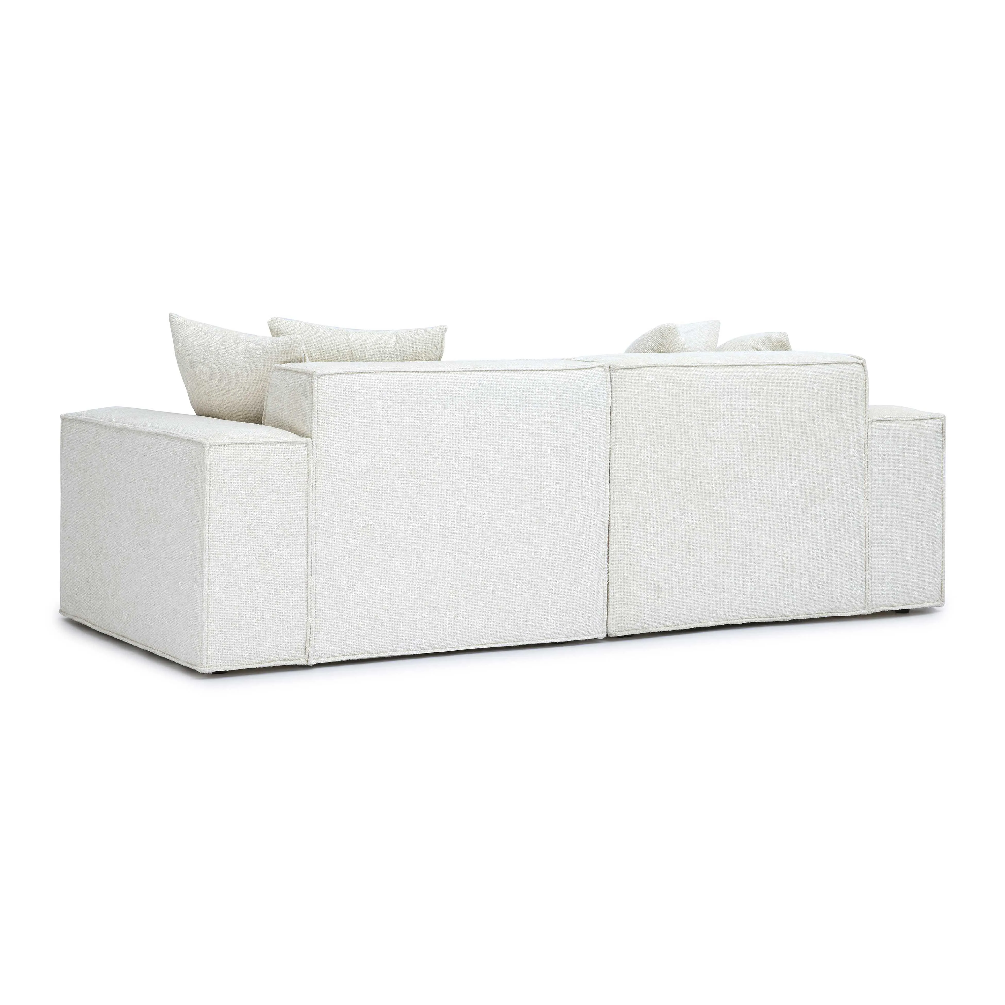 Mindy Chenille Basketweave Modular Loveseat - Image 3