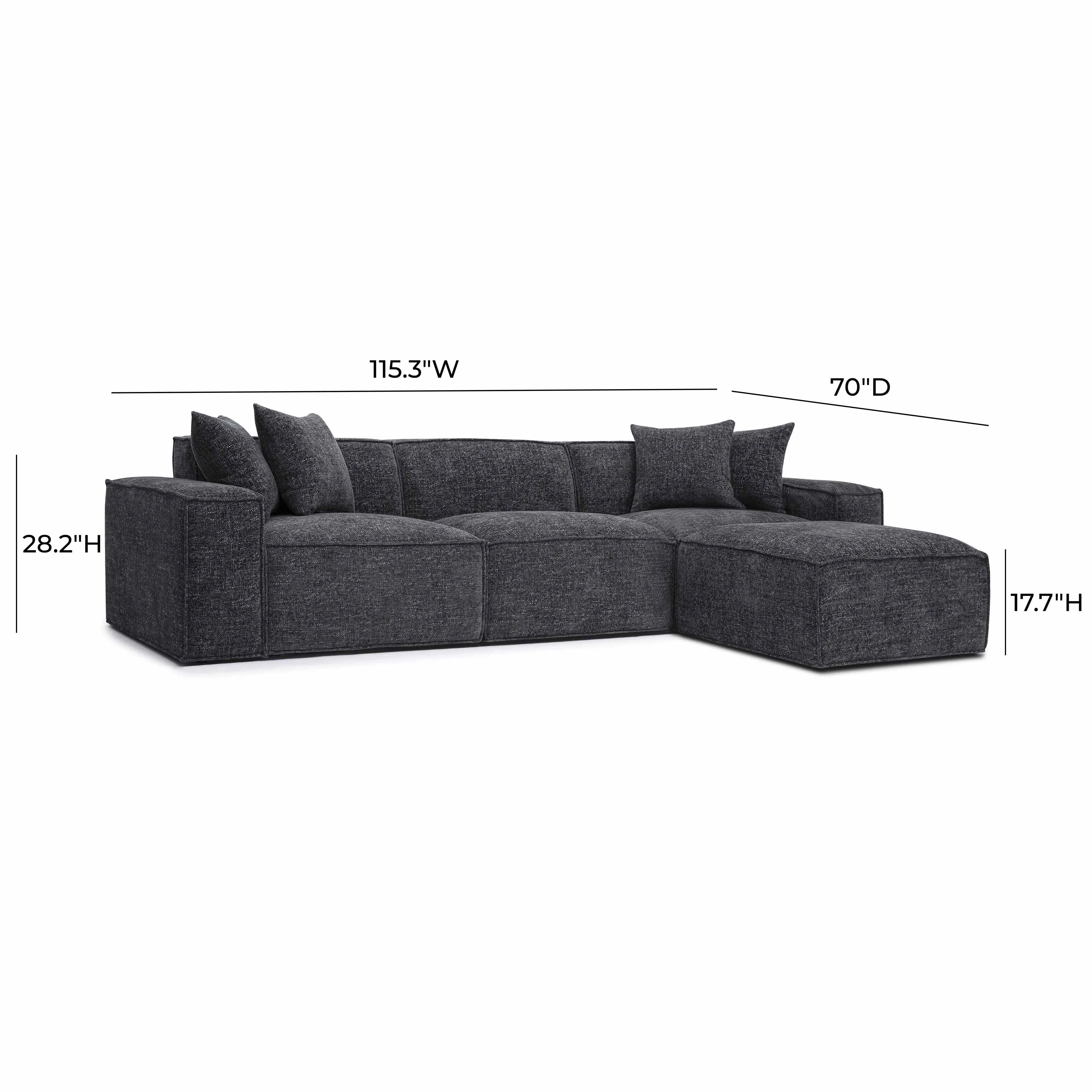 Mindy Chenille Basketweave Modular Sectional - Image 15