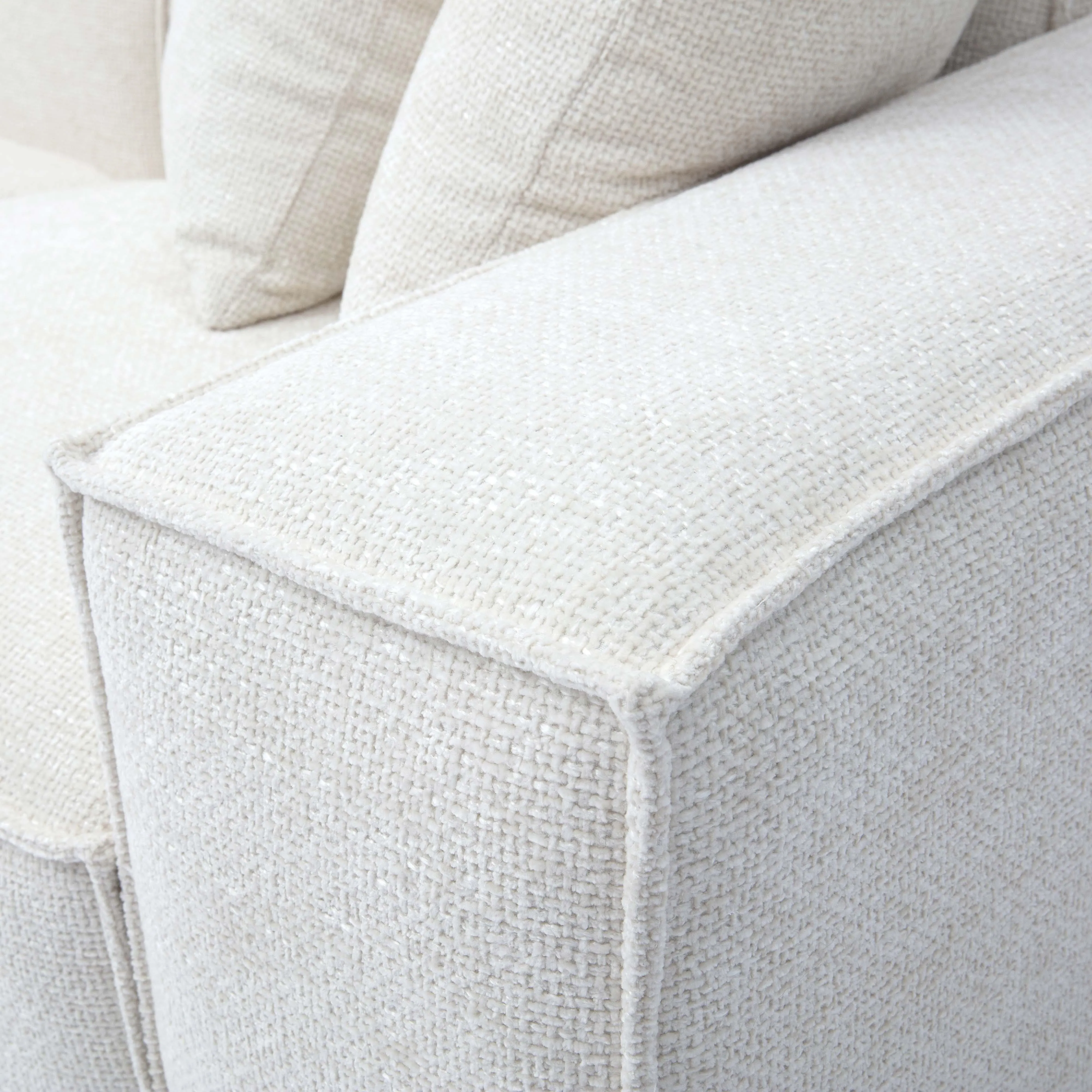 Mindy Chenille Basketweave Modular Sectional - Image 4