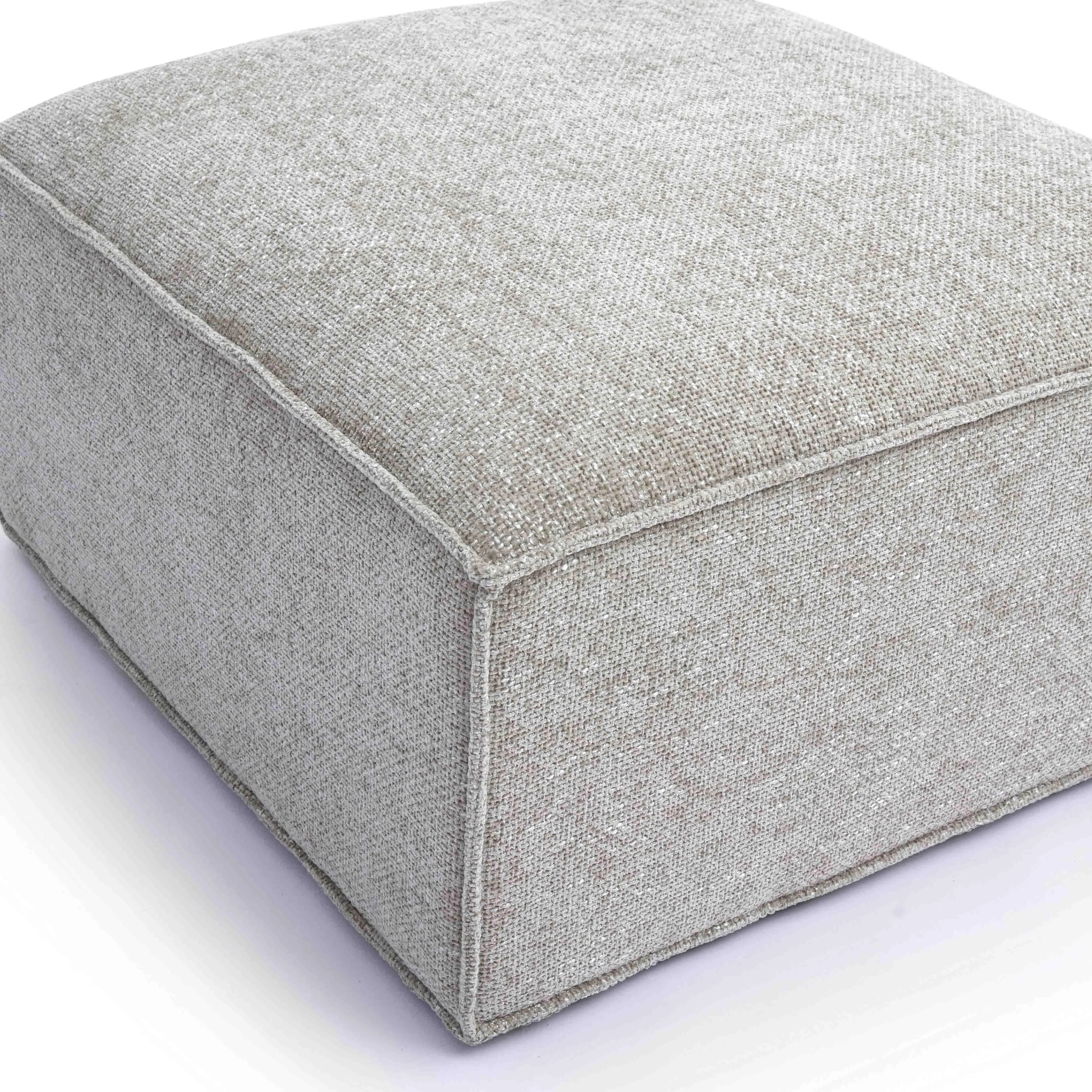 Mindy Chenille Basketweave Ottoman - Image 11