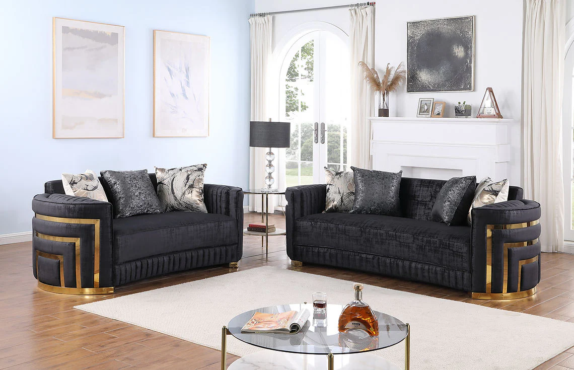 Minerva Black Living Room Set - Image 2