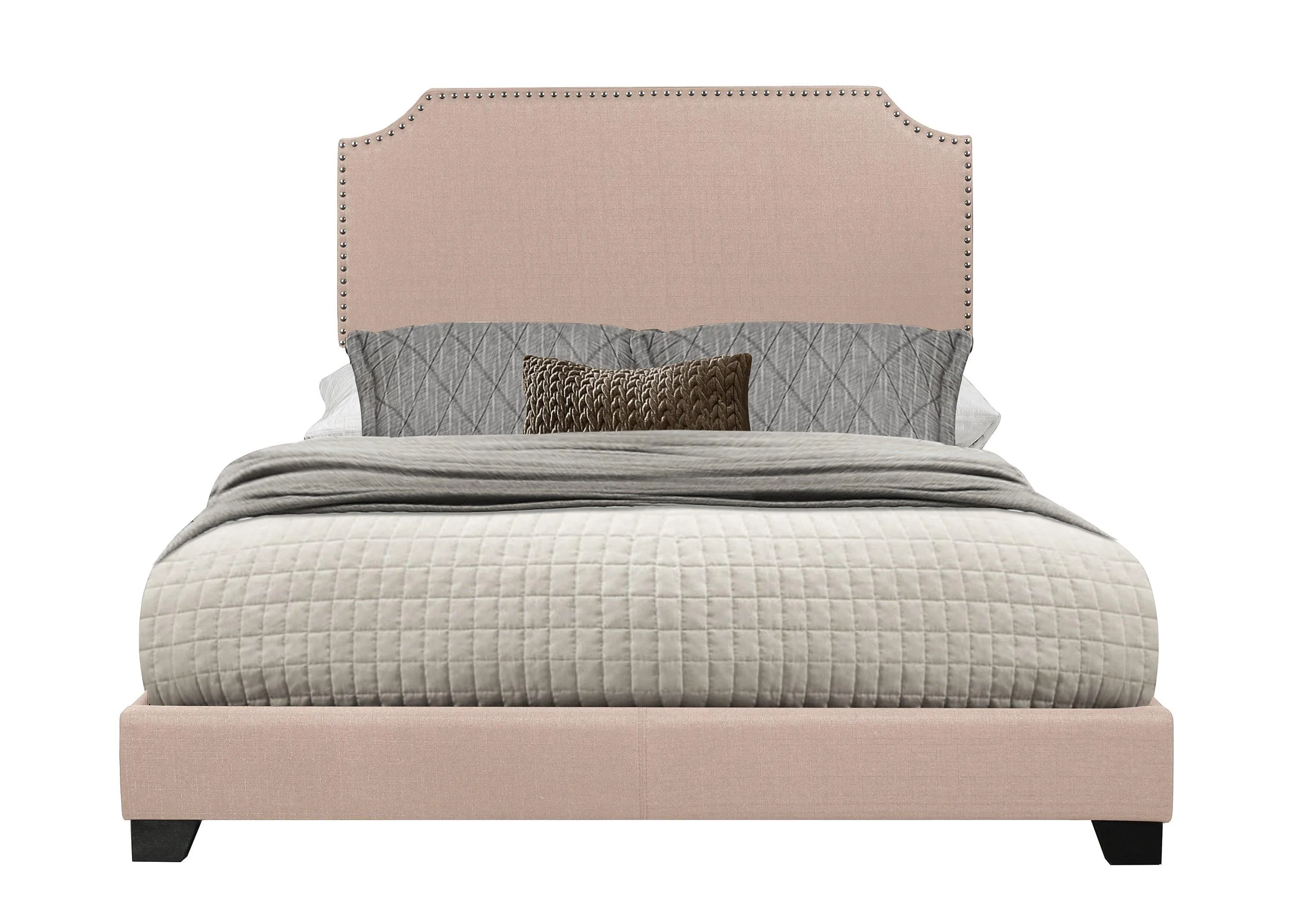 Miranda Beige Full Upholstered Bed - Image 2