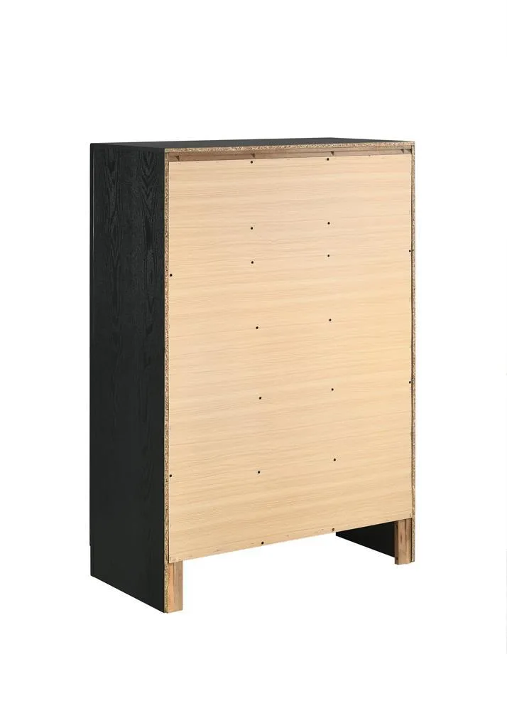 Miranda Black and Rhinestone 5-Drawer Chest - Image 10
