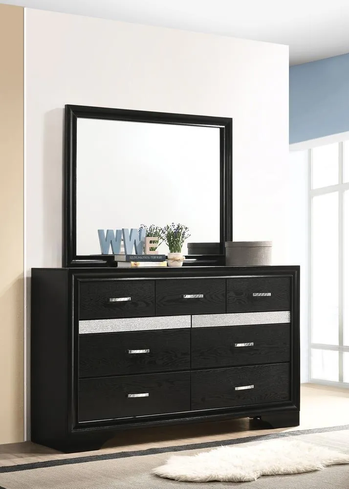 Miranda Black Rectangular Mirror - Image 5