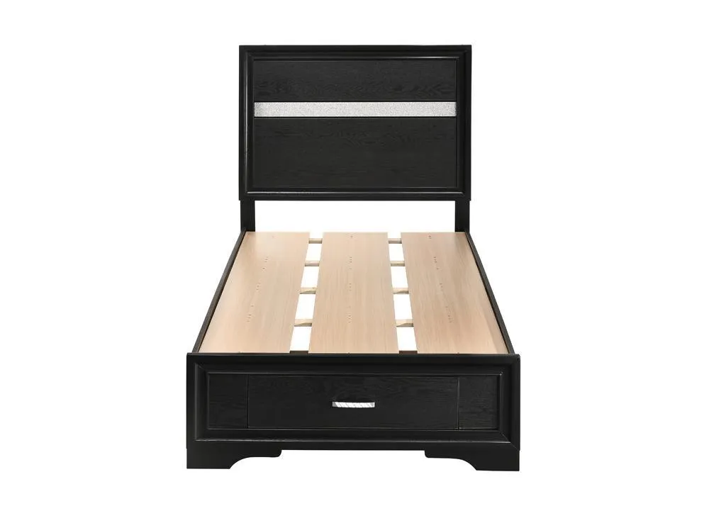 Miranda Black Twin Storage Bed - Image 4