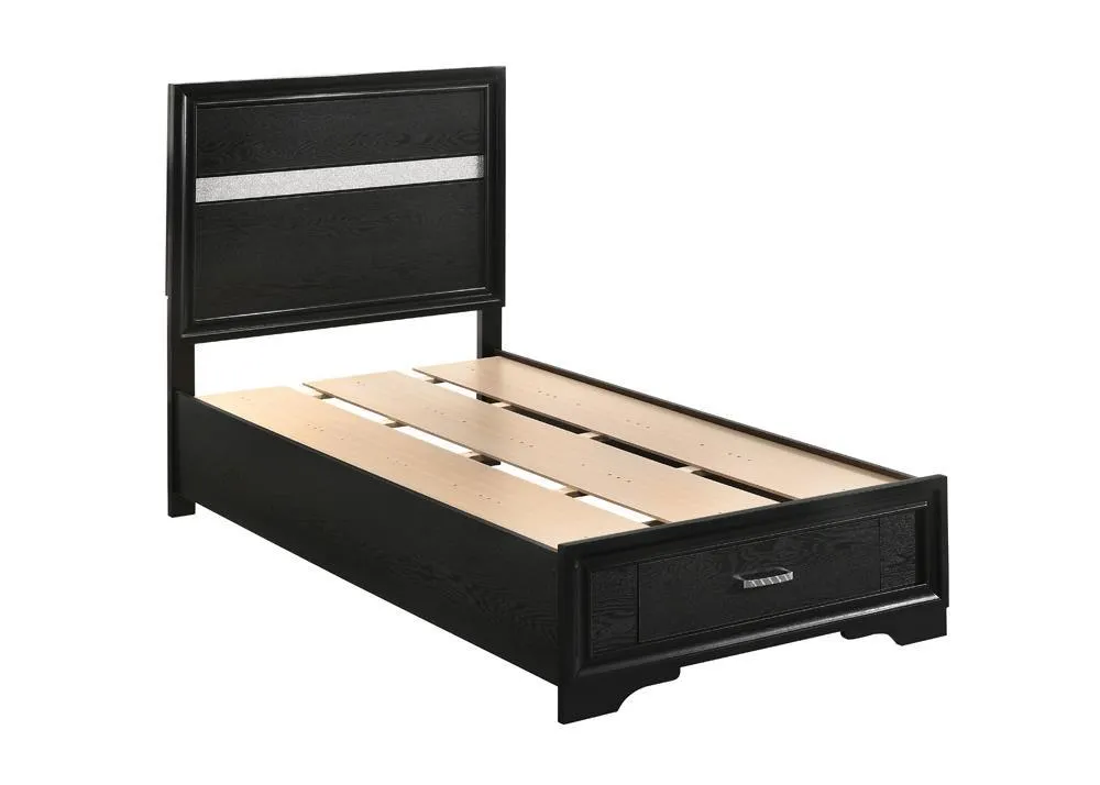 Miranda Black Twin Storage Bed - Image 7