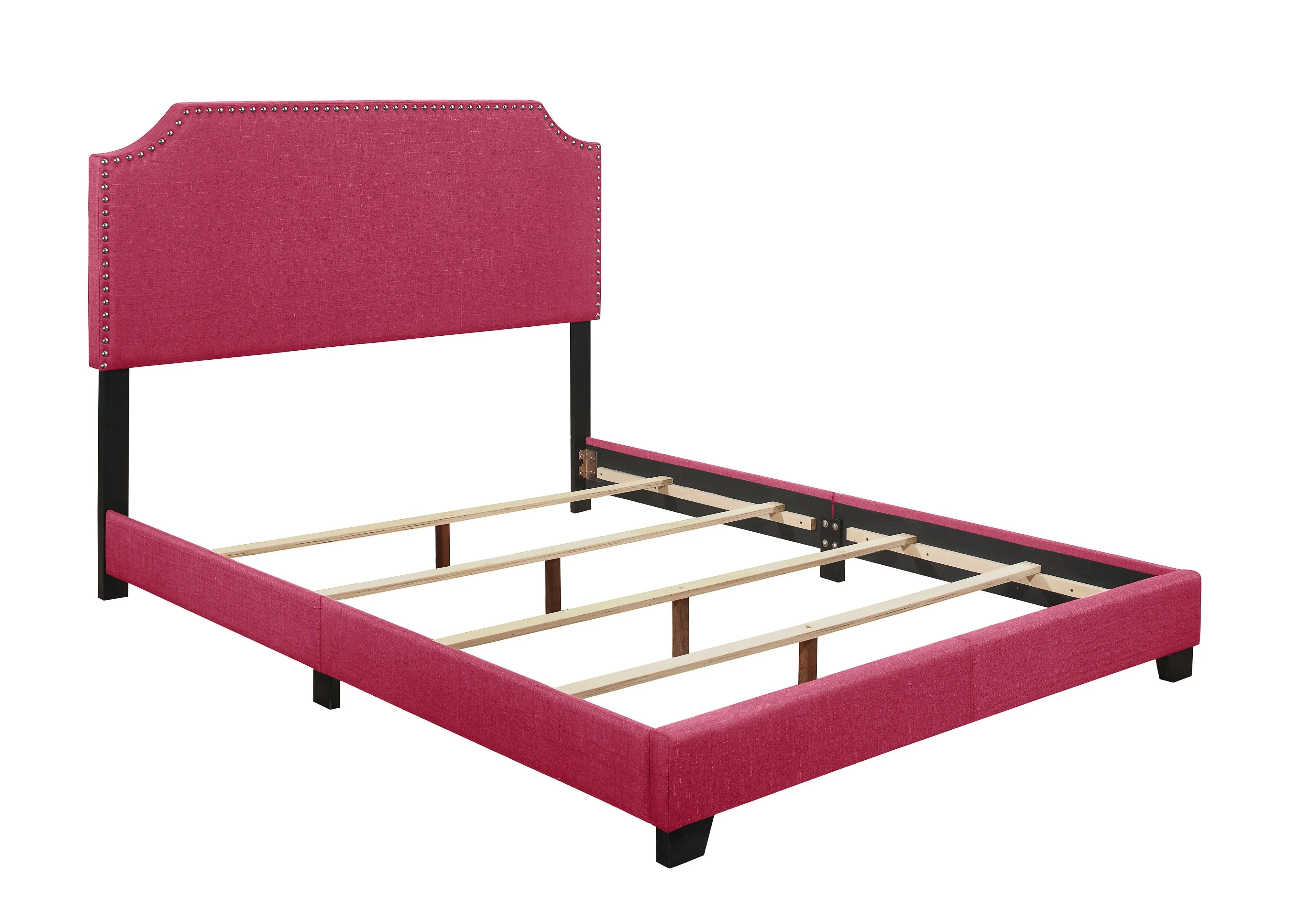 Miranda Pink King Upholstered Bed - Image 2